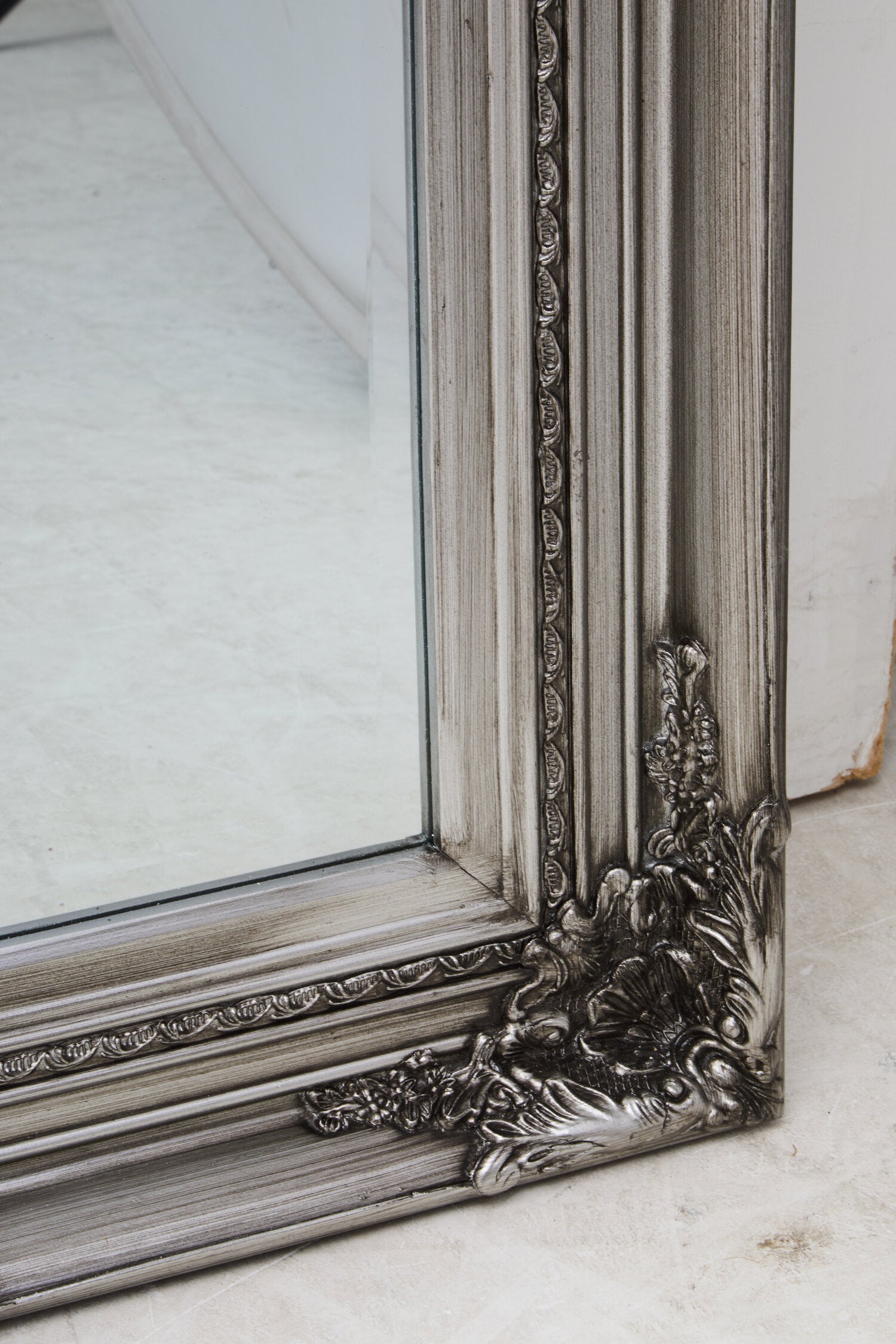 Lori Silver Wooden Frame Wall Mirror