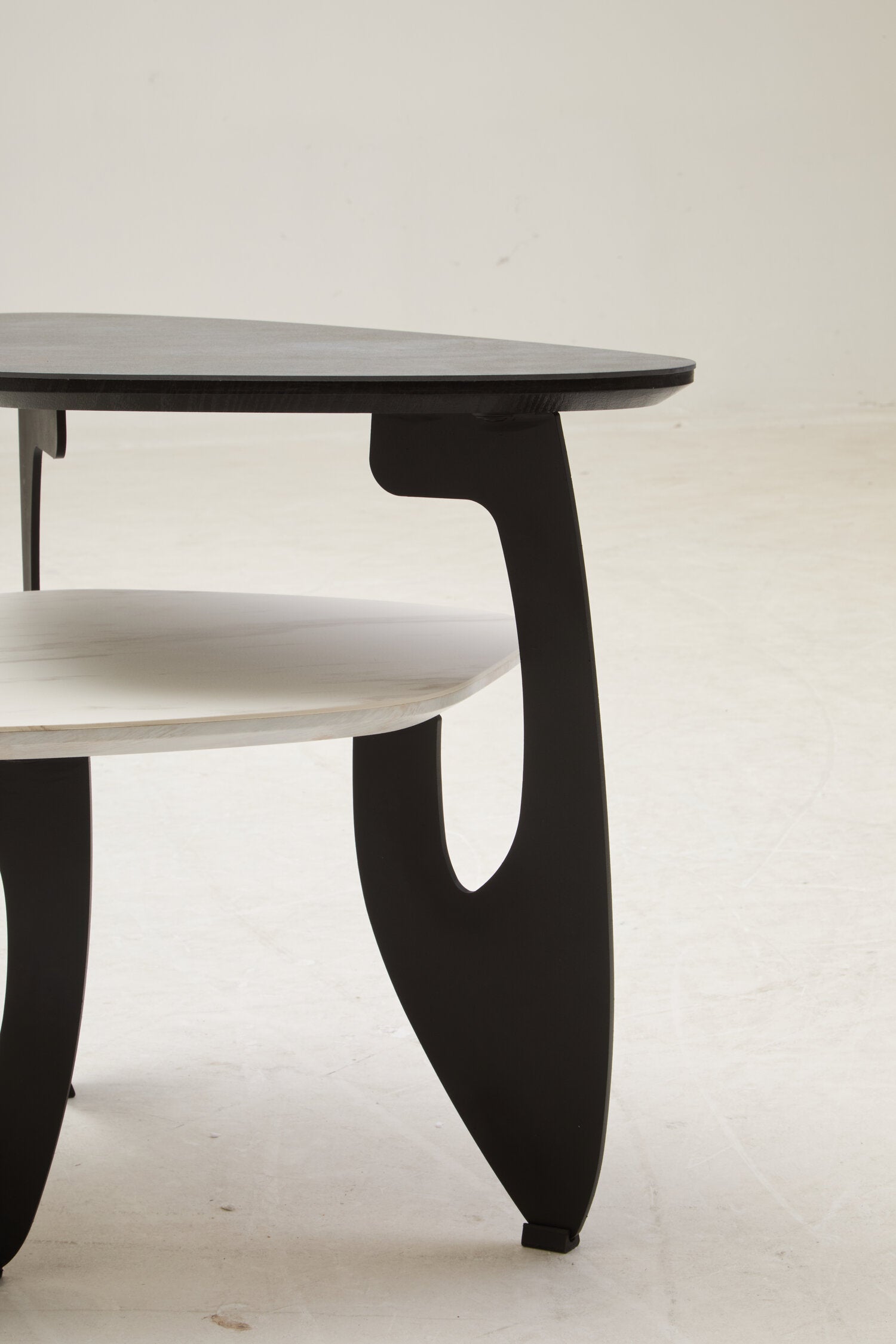 Imperia 2 Tier Small Asymmetrical Ceramic Coffee Table