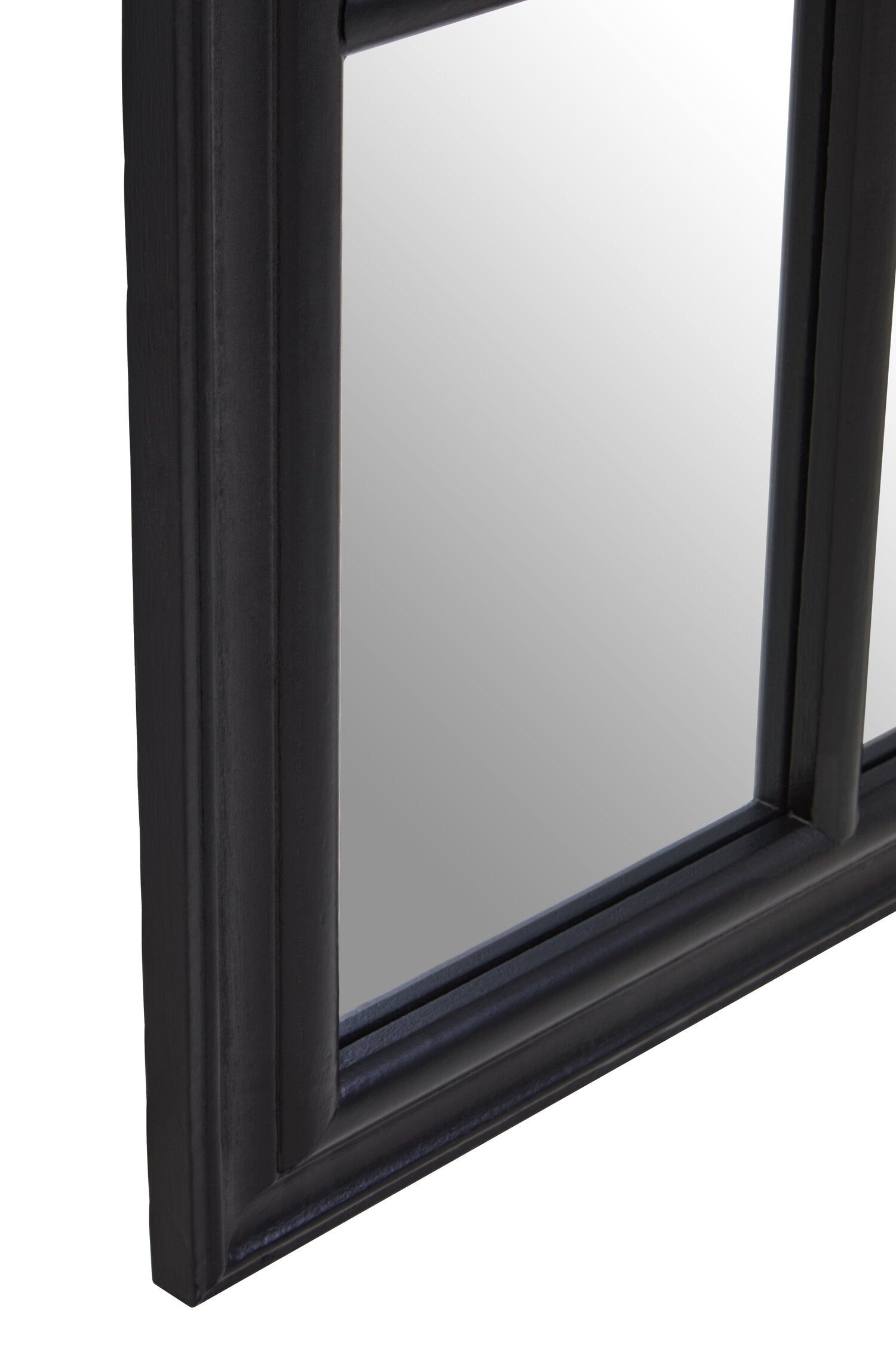 Lovida Black Arched Wooden Frame Wall Mirror