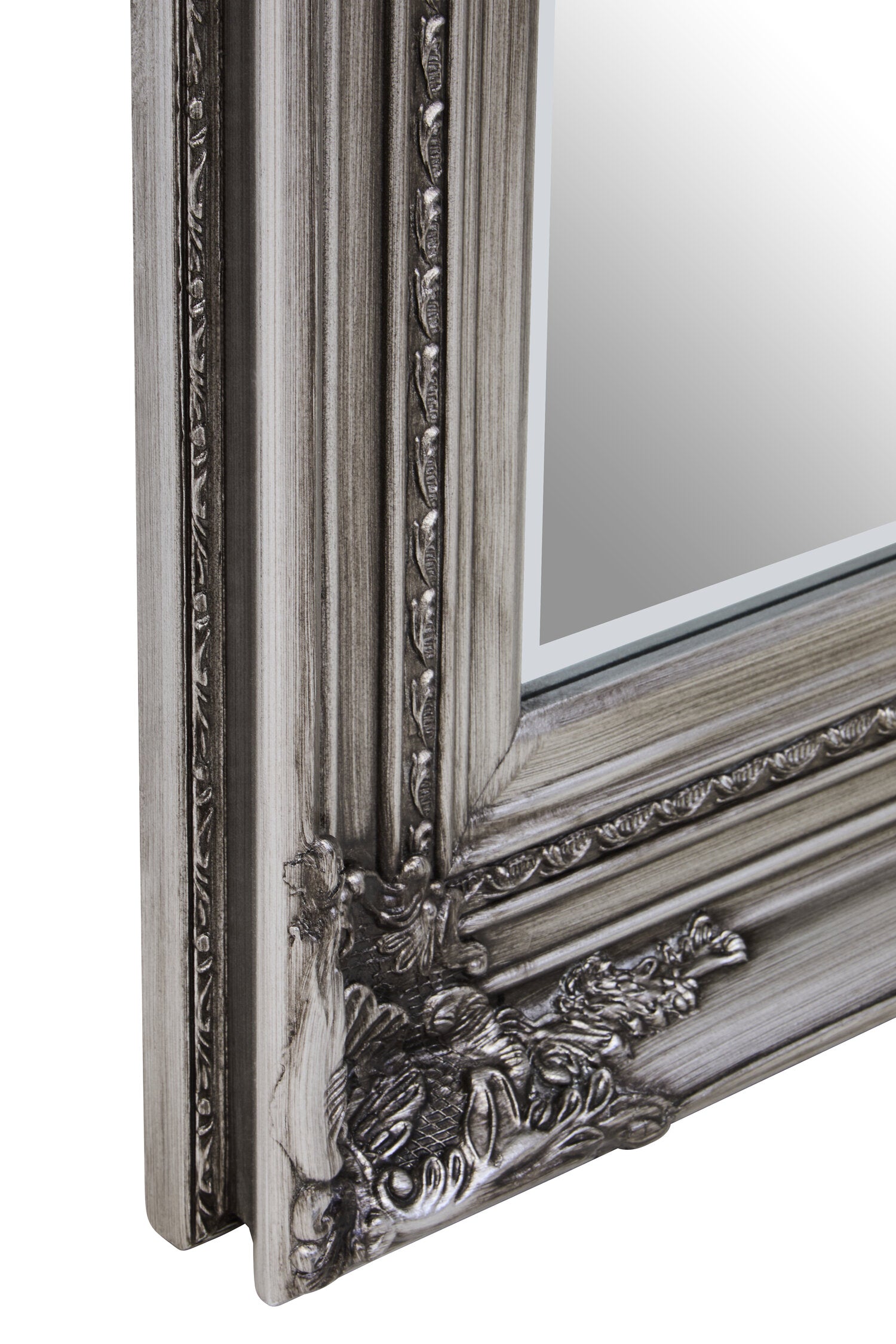 Lori Silver Wooden Frame Wall Mirror
