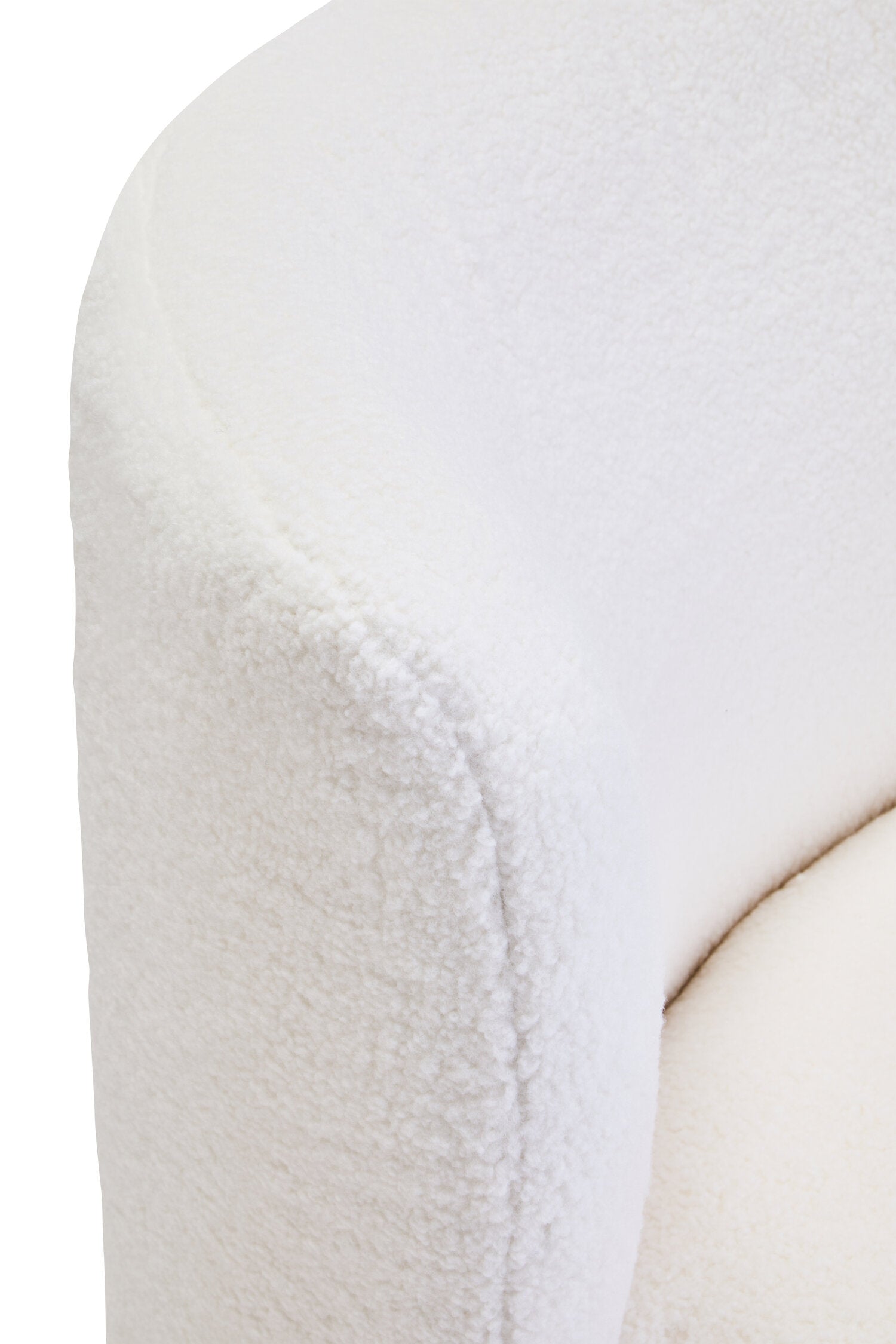 Montreal Ivory Boucle Effect Armless Lounge Chair