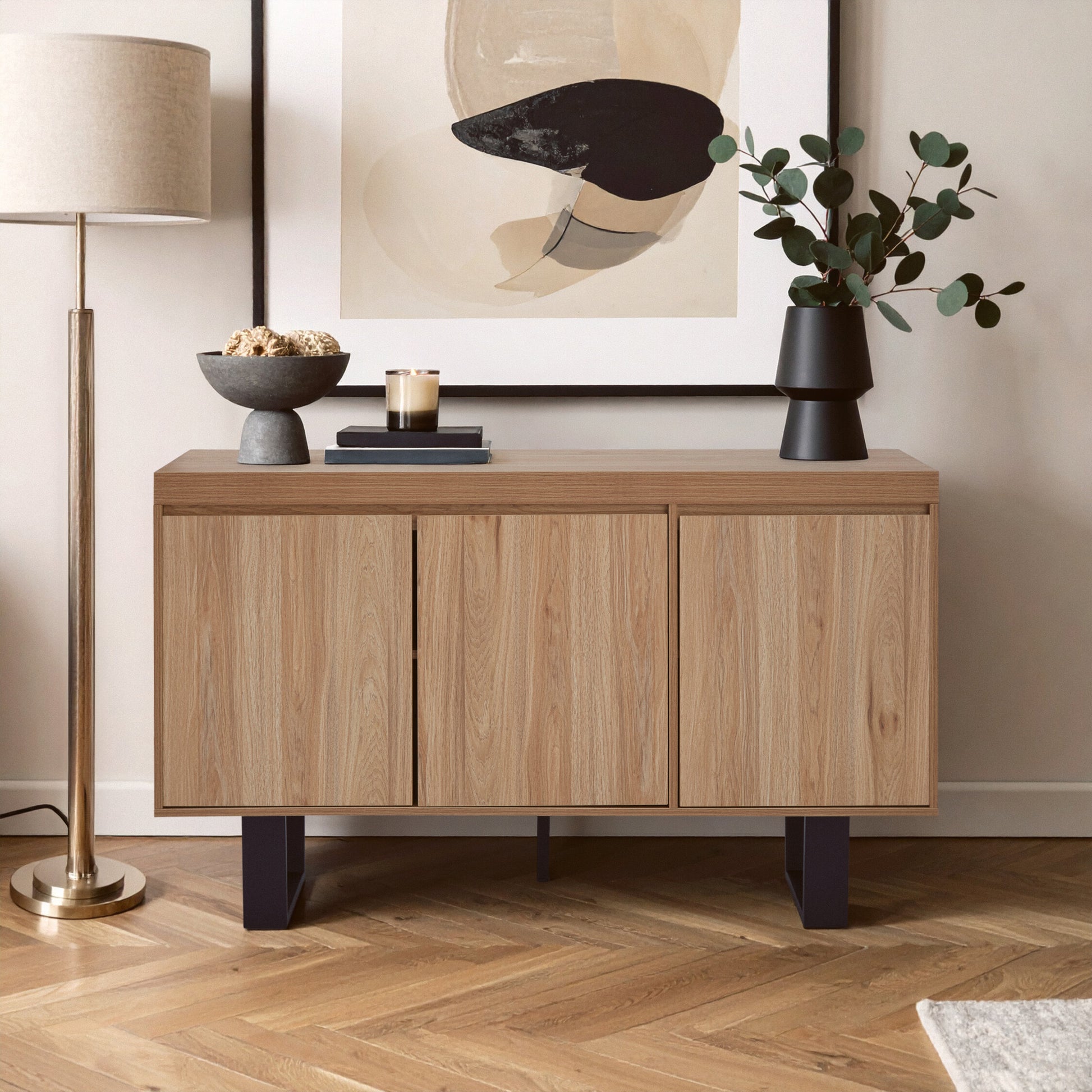 Oakton Wood Effect 3 Door Sideboard