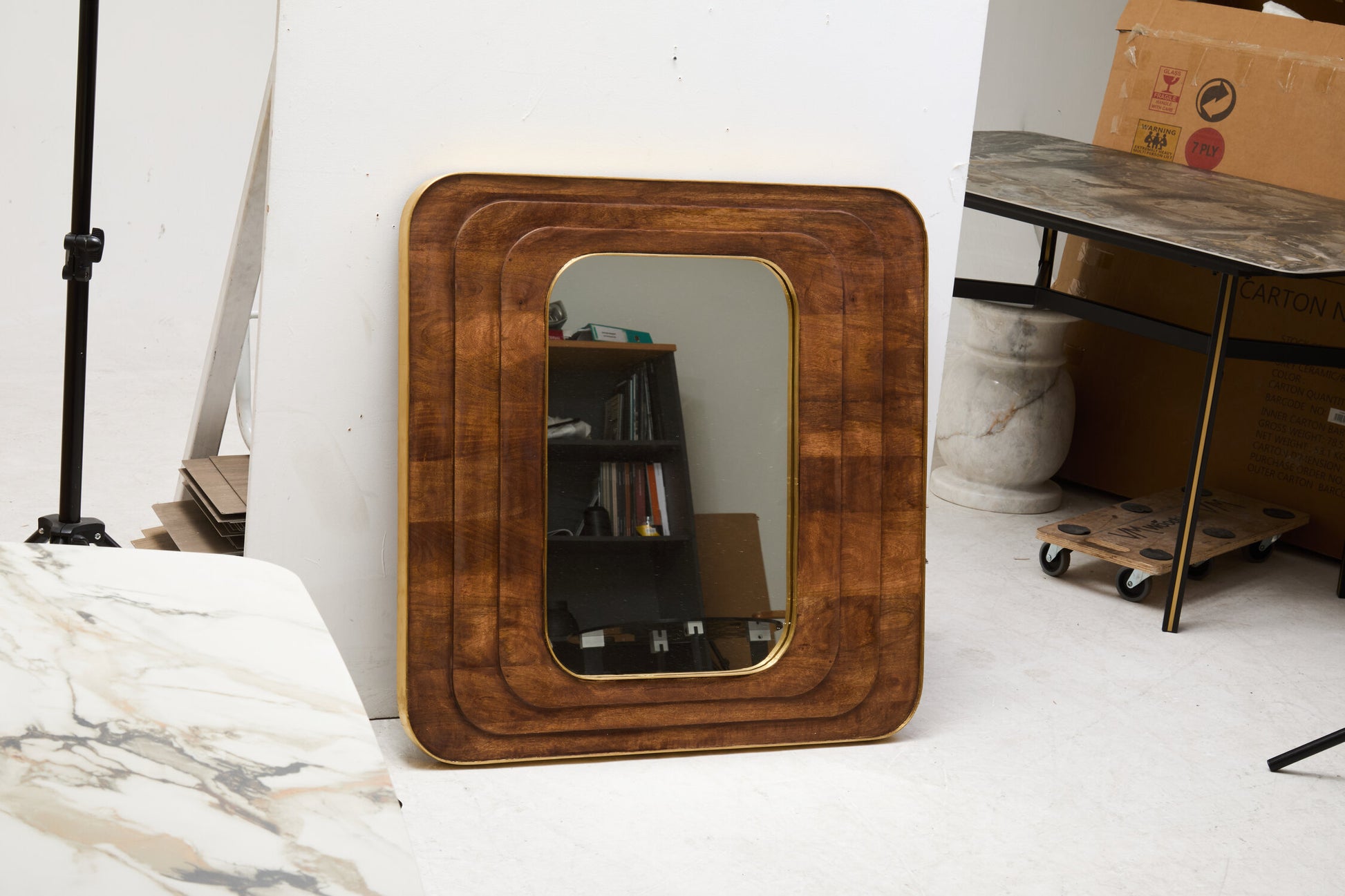 Sangar Mango Wood Carved Wall Mirror