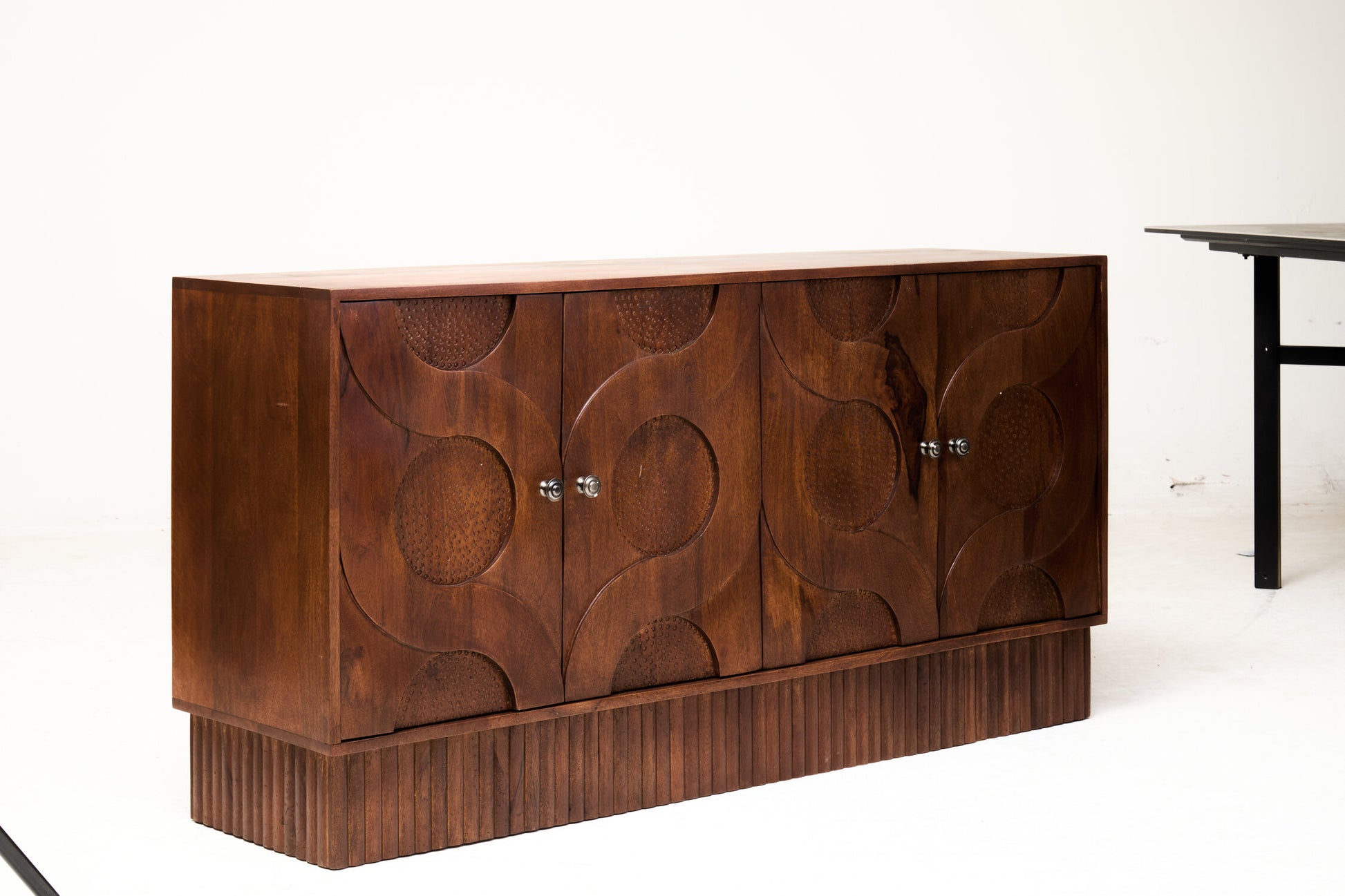 Siva Four Door Mango Wood Hammered Sideboard