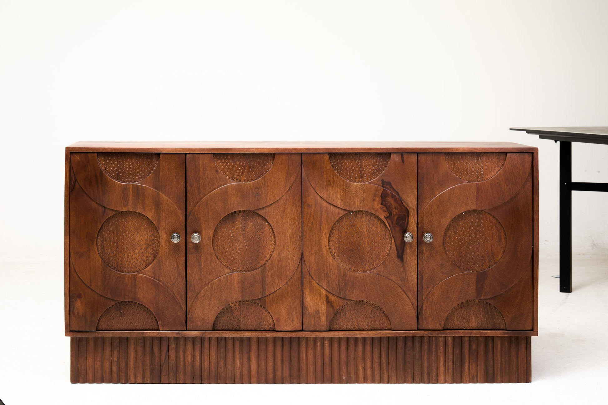 Siva Four Door Mango Wood Hammered Sideboard