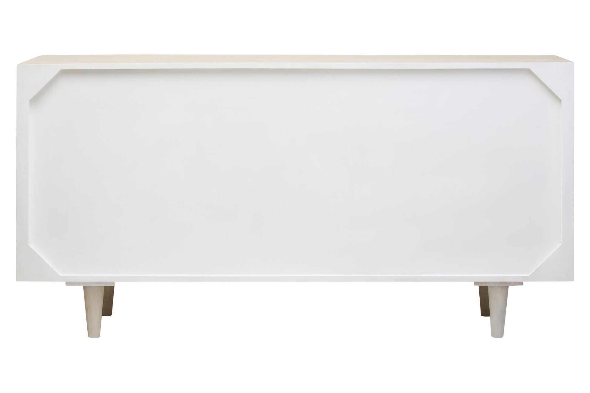 Sita Four Door Whitewash Mango Wood Abstract Sideboard