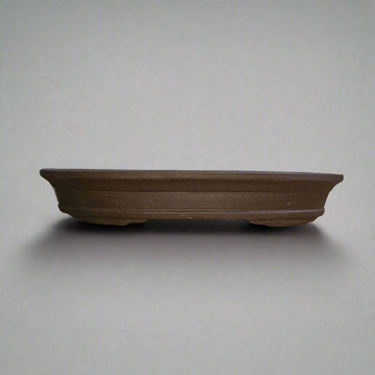 49cm Premium Unglazed Bonsai Pot | Oval | 49cm x 33cm x 8cm | Brown | Luxury Home Accessories | Heulog Glow