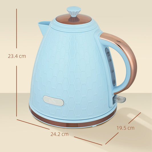 HOMCOM 3kW Rapid Boil Honeycomb Kettle - Light Blue