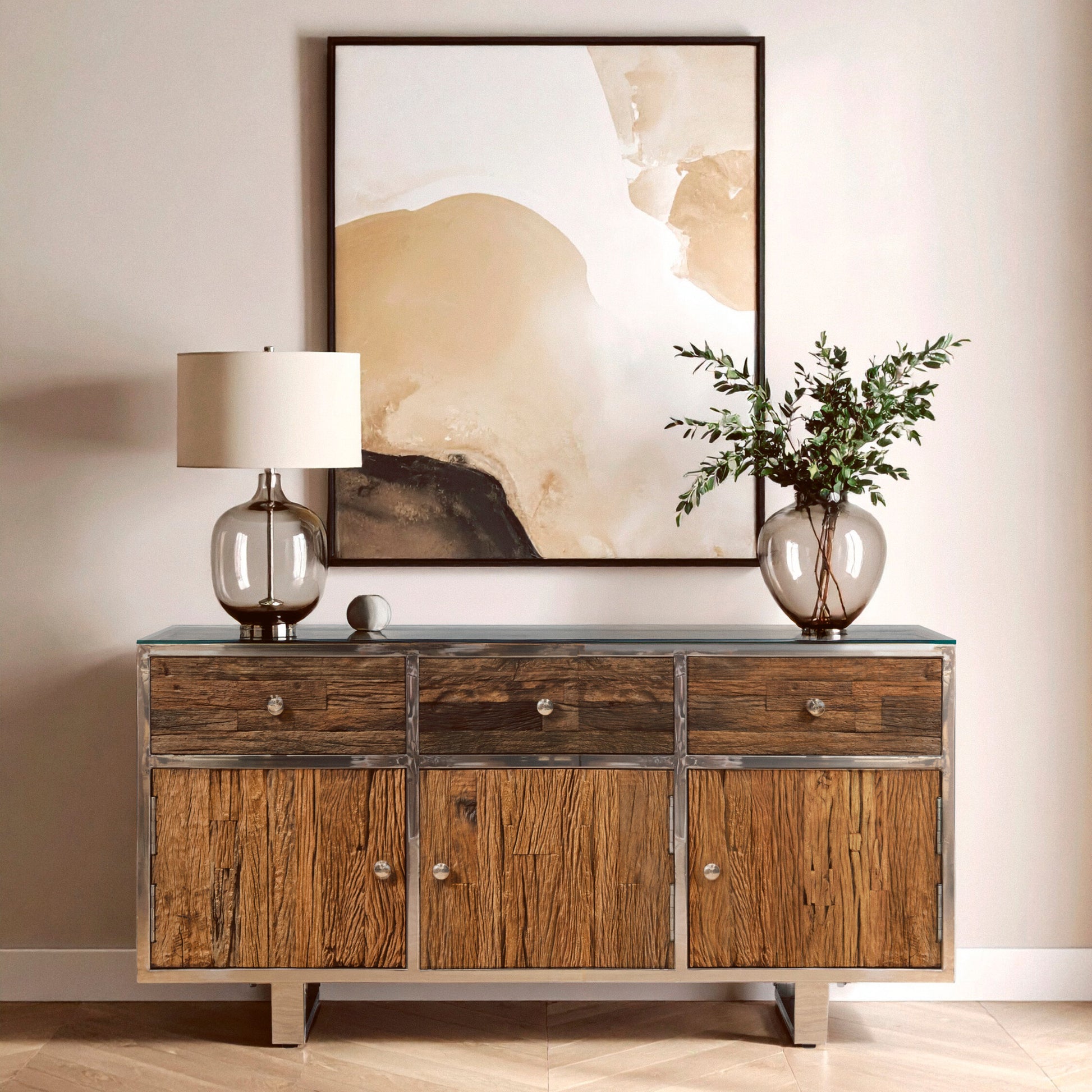 Kerala Natural Recycled Wood Sideboard