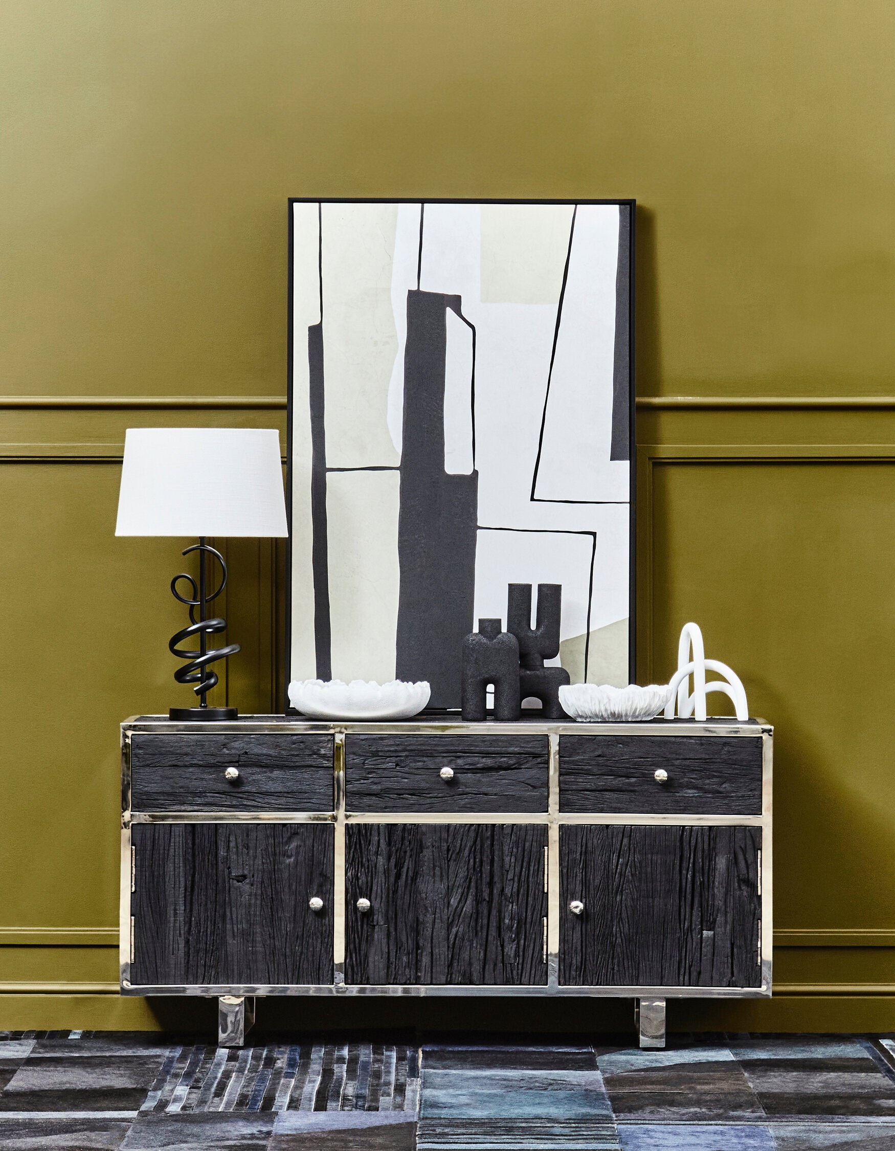 Kerala Black Recycled Wood Sideboard