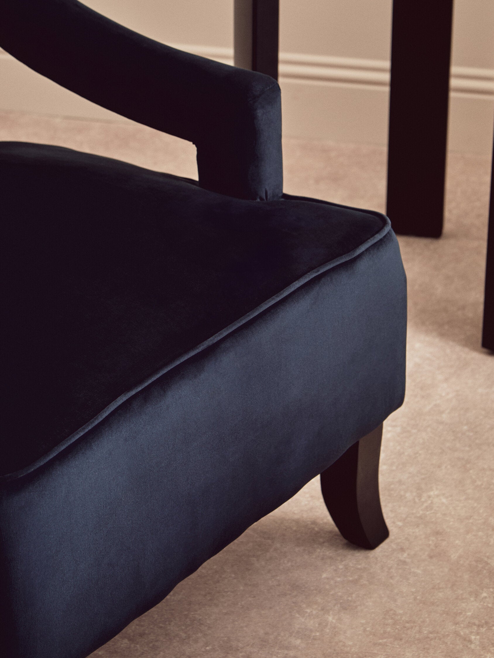 Faye Black Velvet Chair
