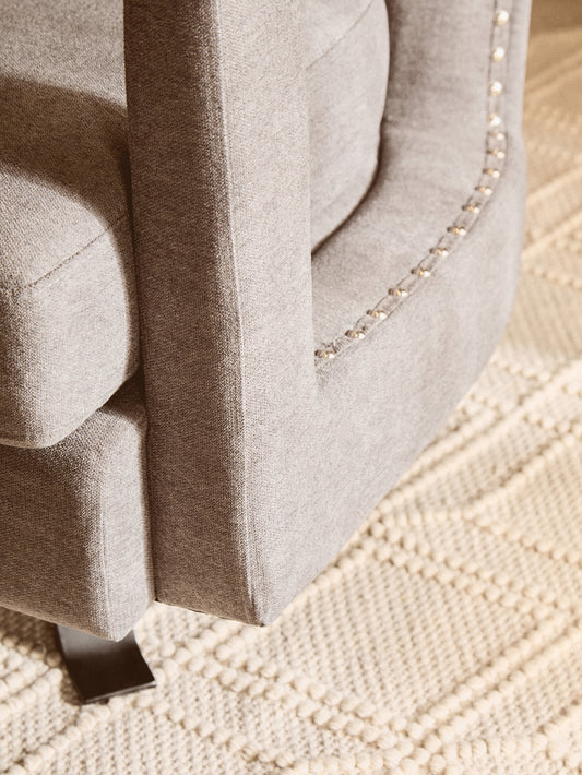 Hestia Ash Velvet Swivel Chair