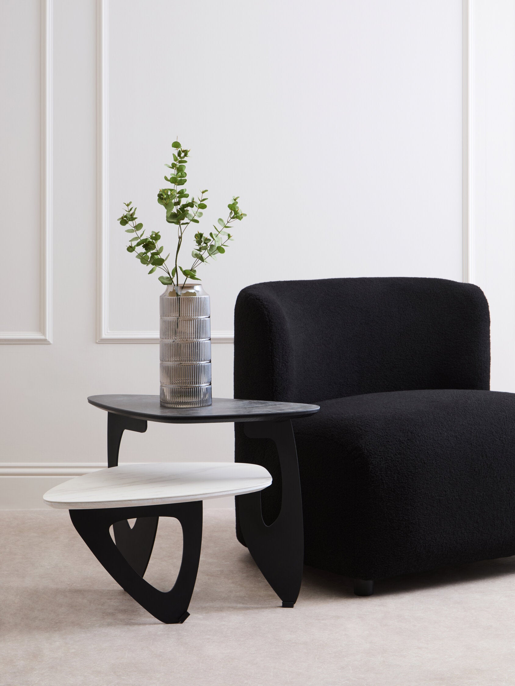 Imperia 2 Tier Small Asymmetrical Ceramic Coffee Table