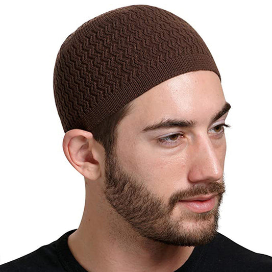 Autumn And Winter Hedging Knitted Wave Jacquard Neutral Dome Warm Woolen Toe Cap