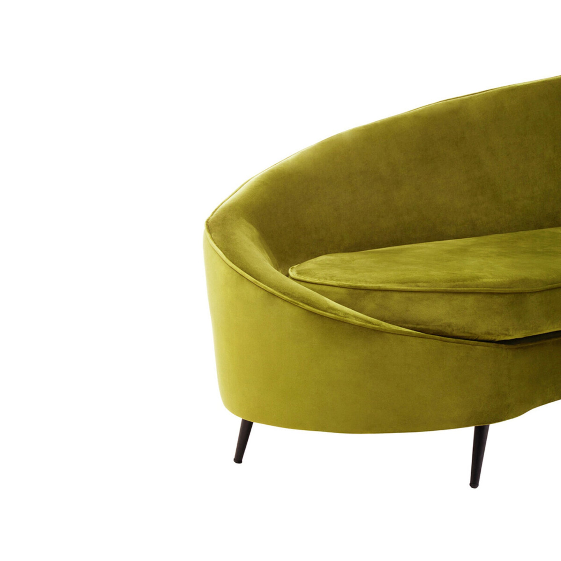 Hasina Three Seat Olive Velvet Sofa