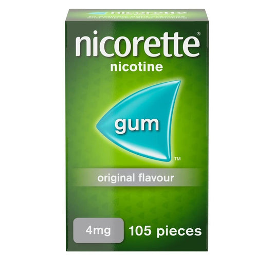 Nicorette Original Gum Nicotine 105 Piece, 4 mg (Stop Smoking Aid)