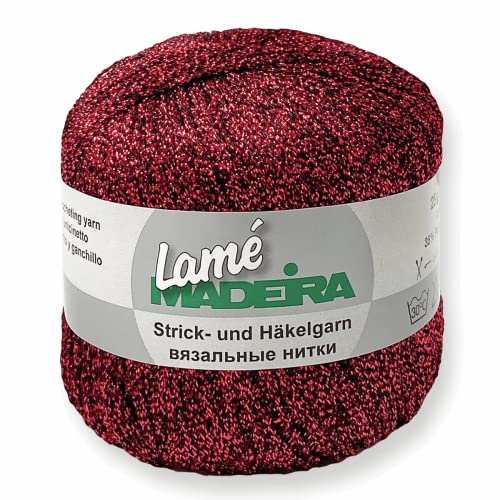 Madeira Lame 415 Ruby 25 g Black approx. 25 M 150 g