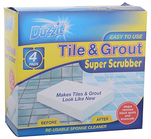 Duzzit UKASNHKTN7834 Pack of 4 Tile and Grout Super Scrubber, Cotton