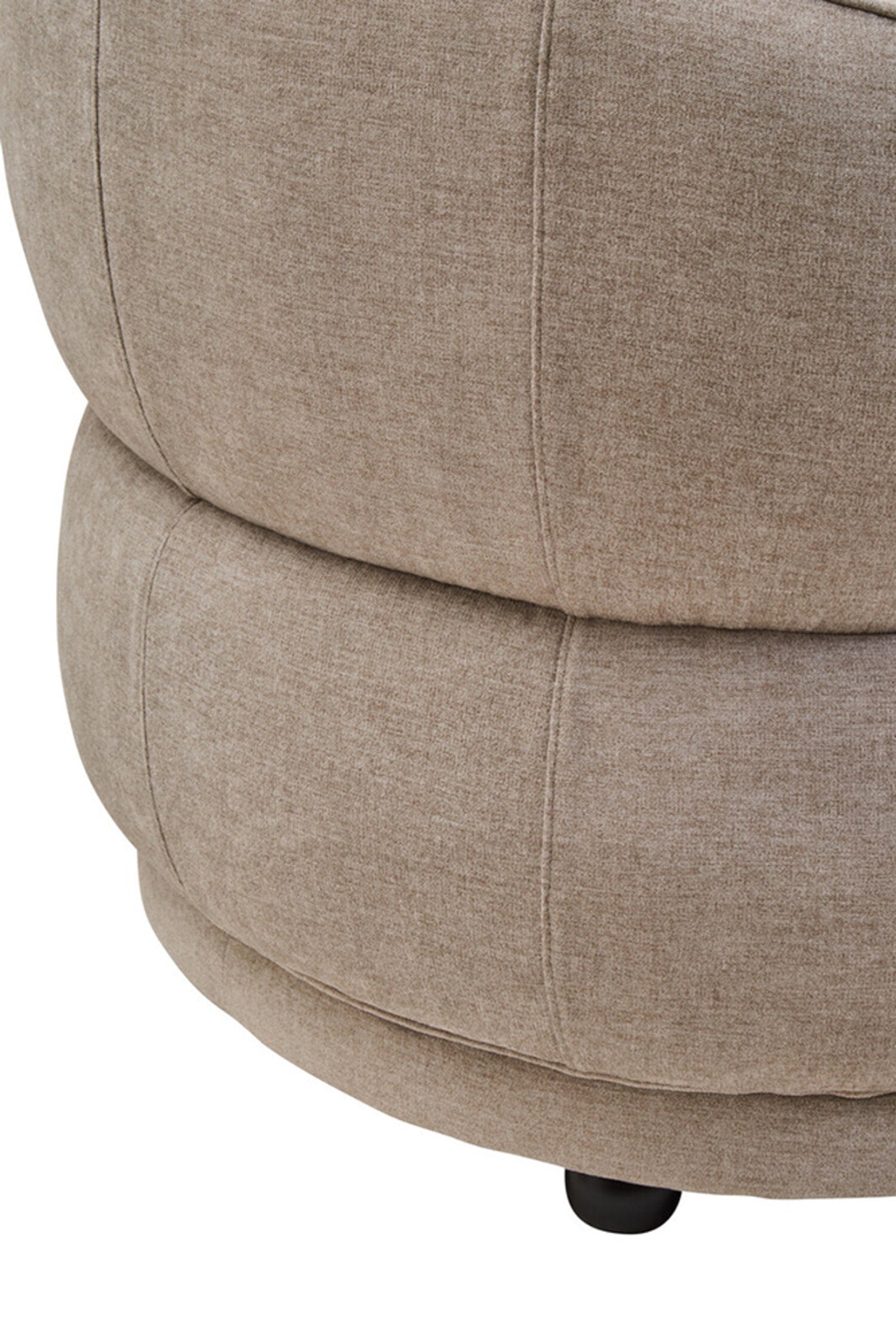 Daphne Taupe Chenille Effect Curved Chair