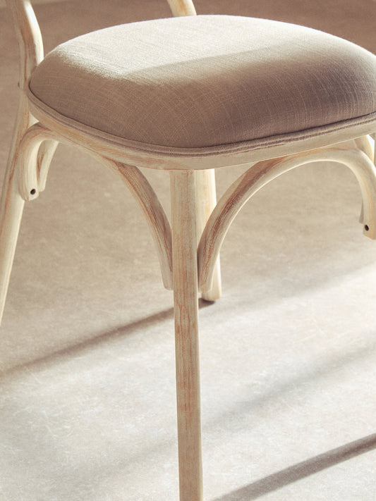 Cebu White Wash Elm Wood Dining Chair