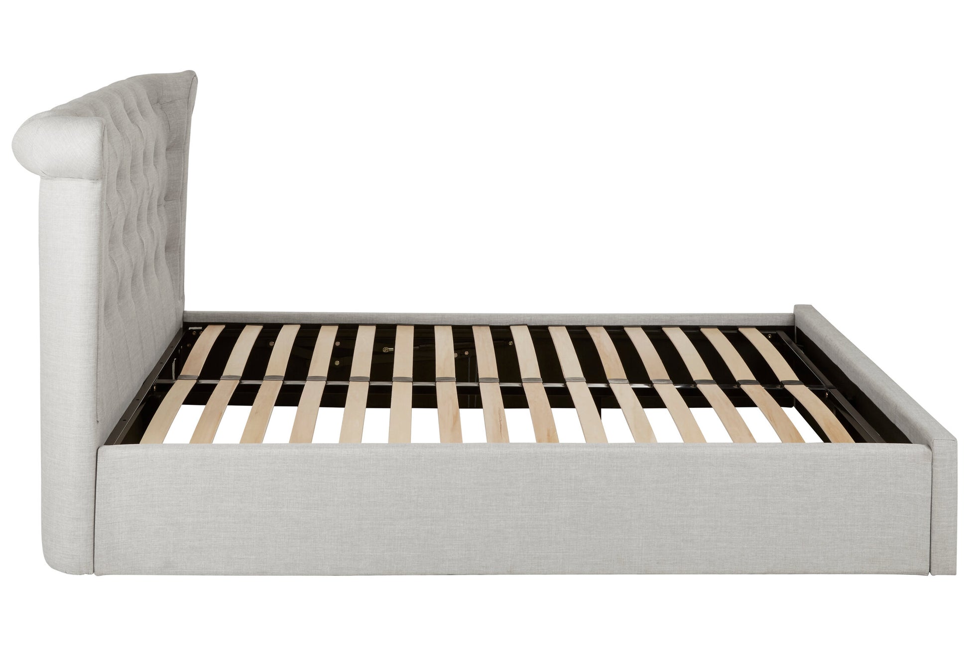 Edison Light Grey Ottoman Double Bed