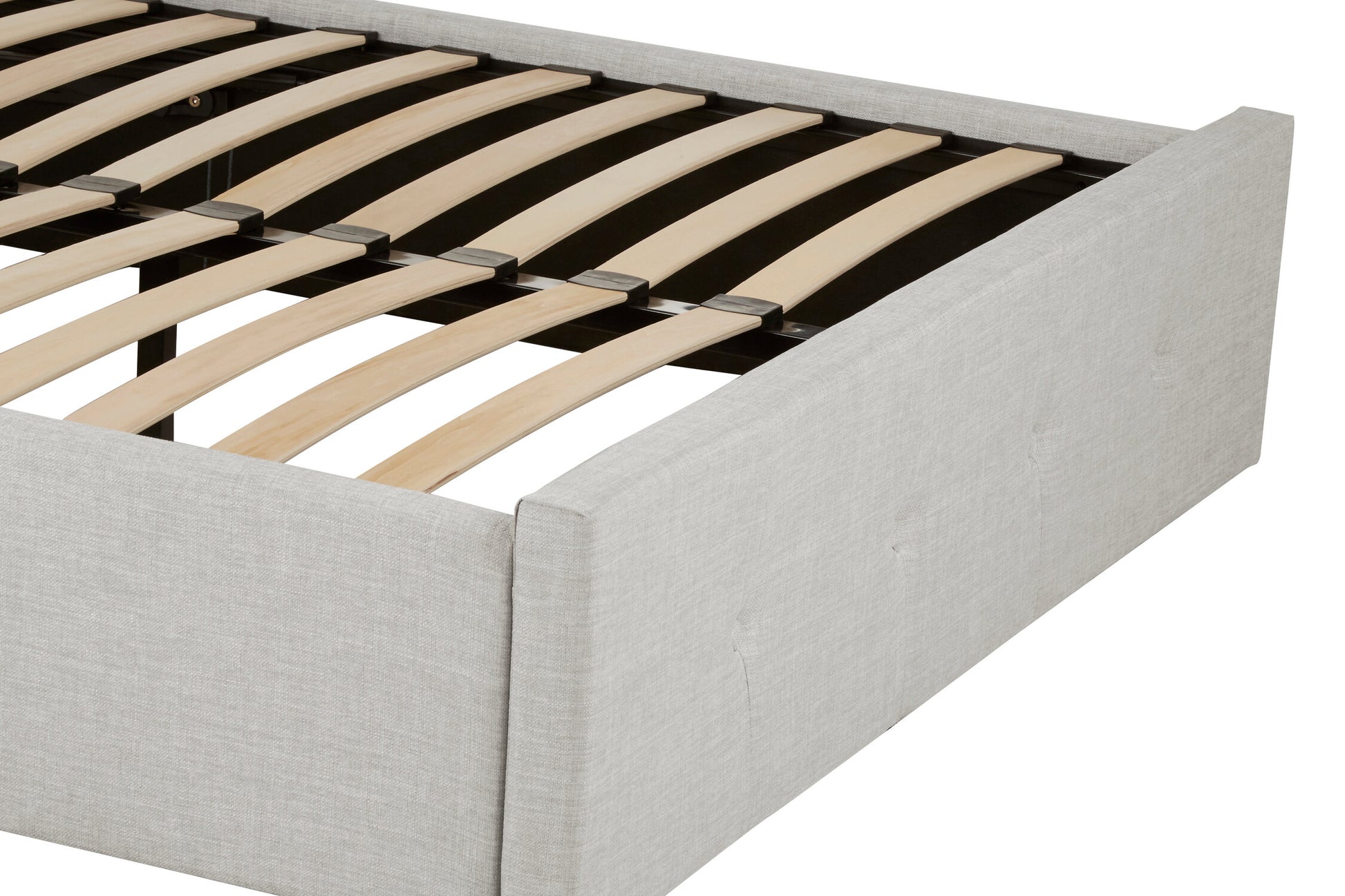 Edison Light Grey Ottoman Double Bed