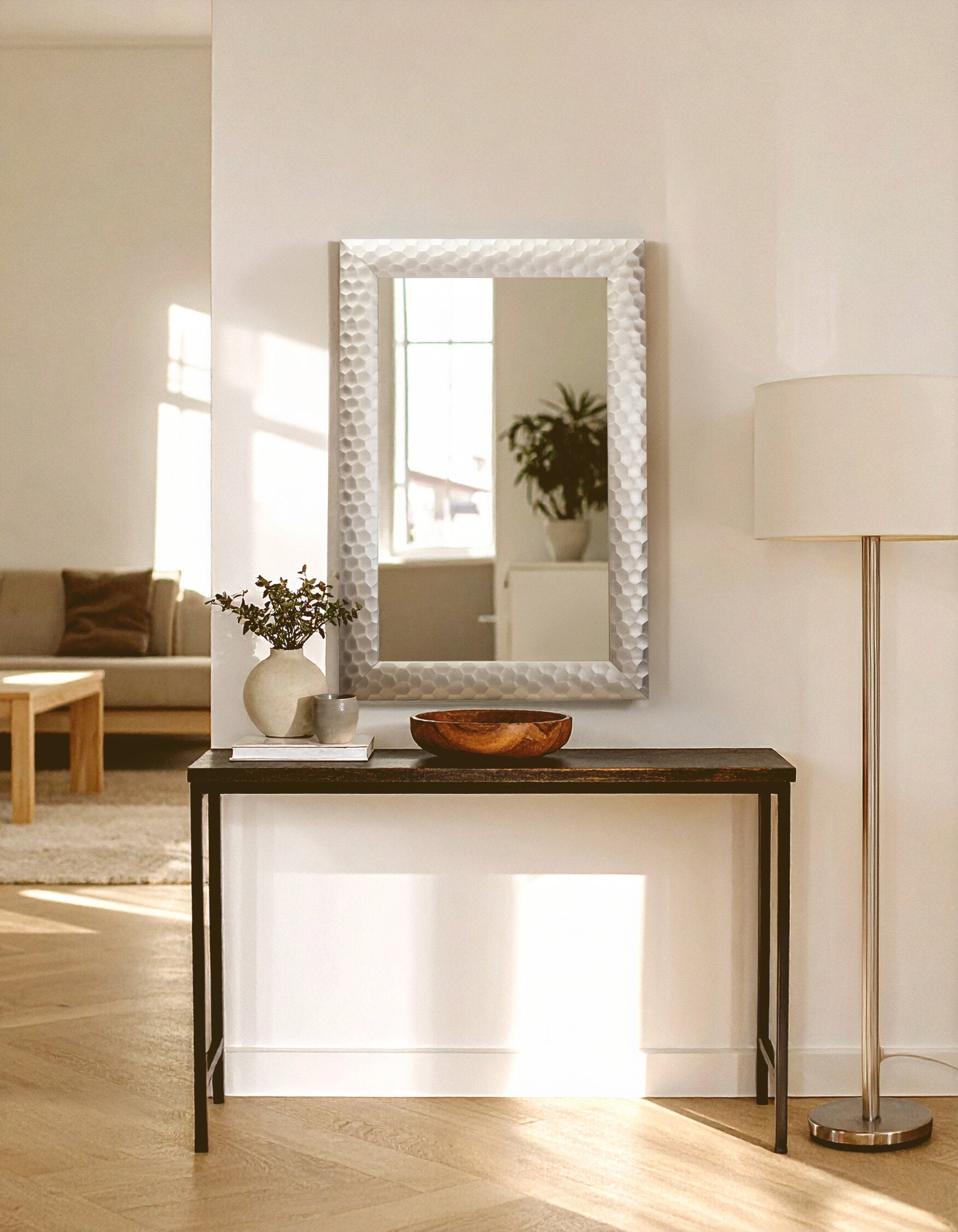 Ludlow Wall Mirror With Silver Frame