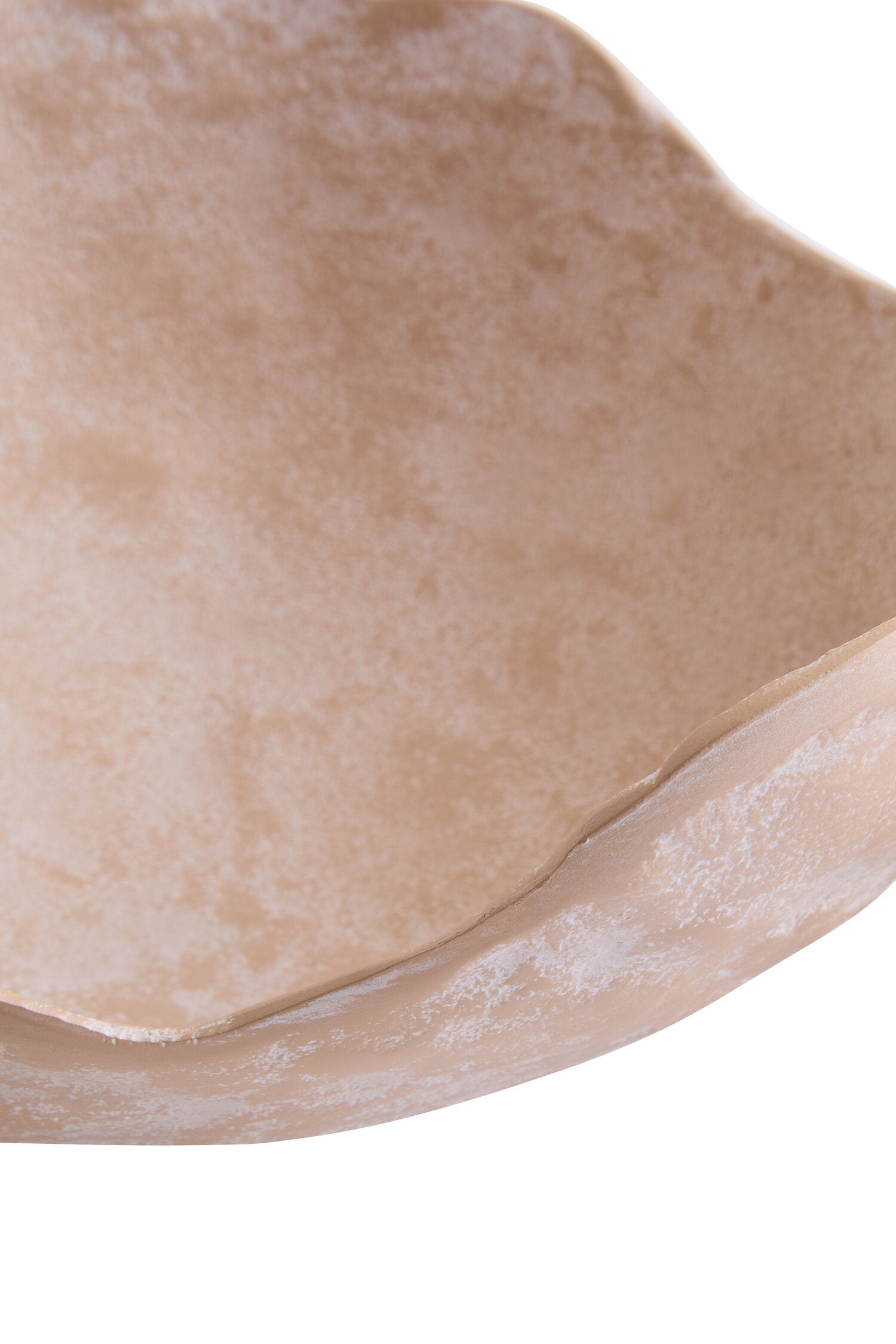 Densita Set of Two Textured Beige Whitewash Bowls