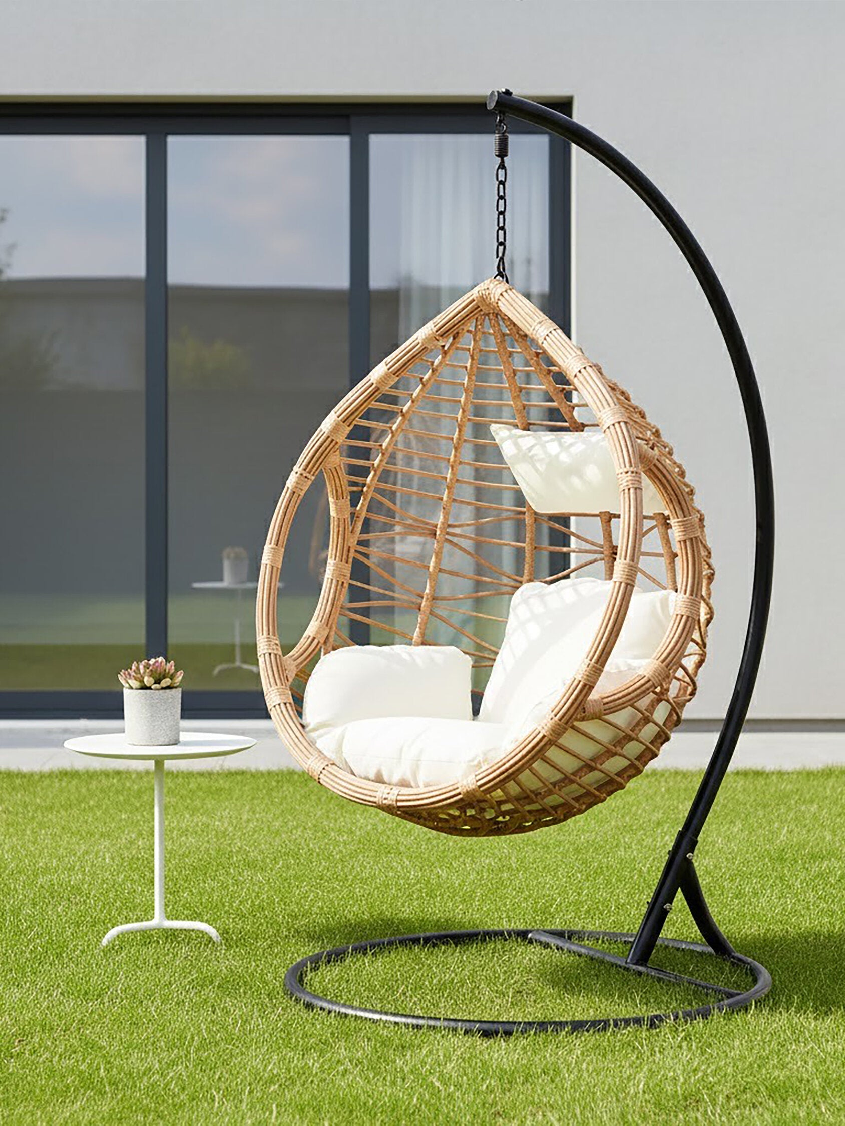 Goa Natural Rattan Effect Hanging Chair