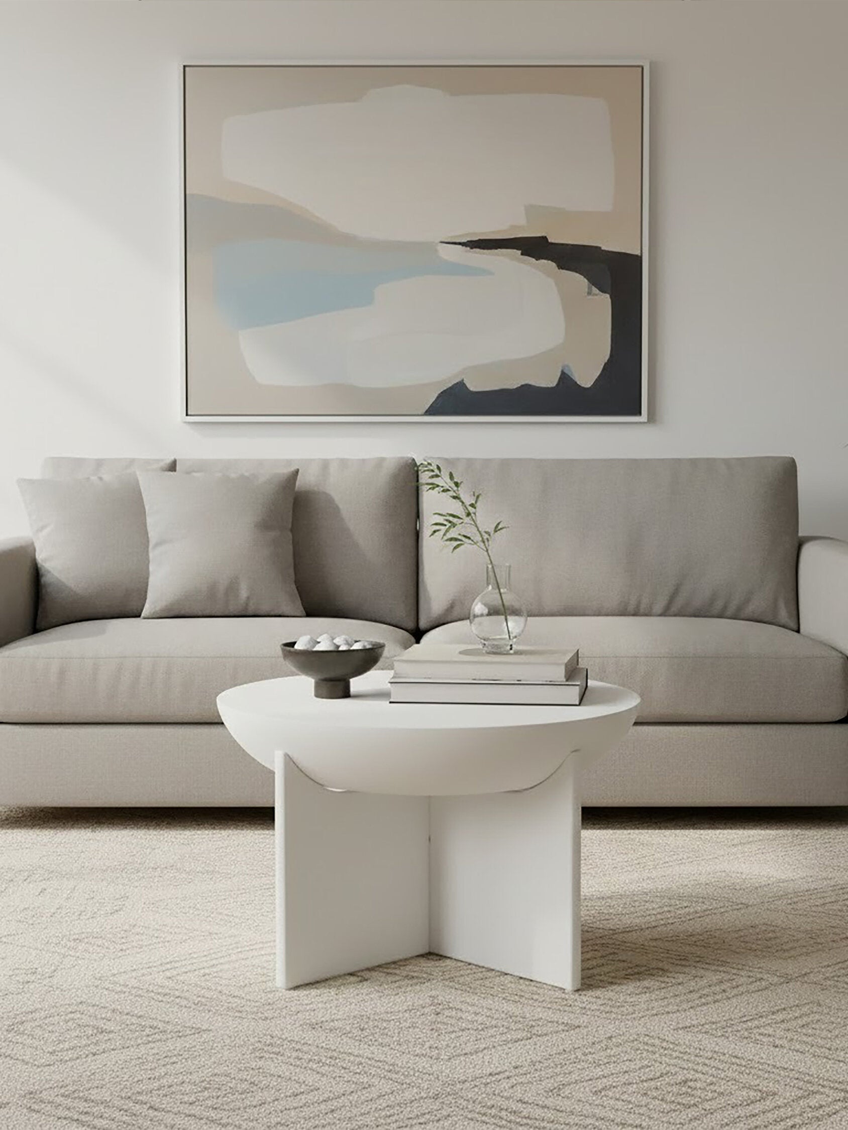Walsa Whitewash Mango Wood Round Coffee Table