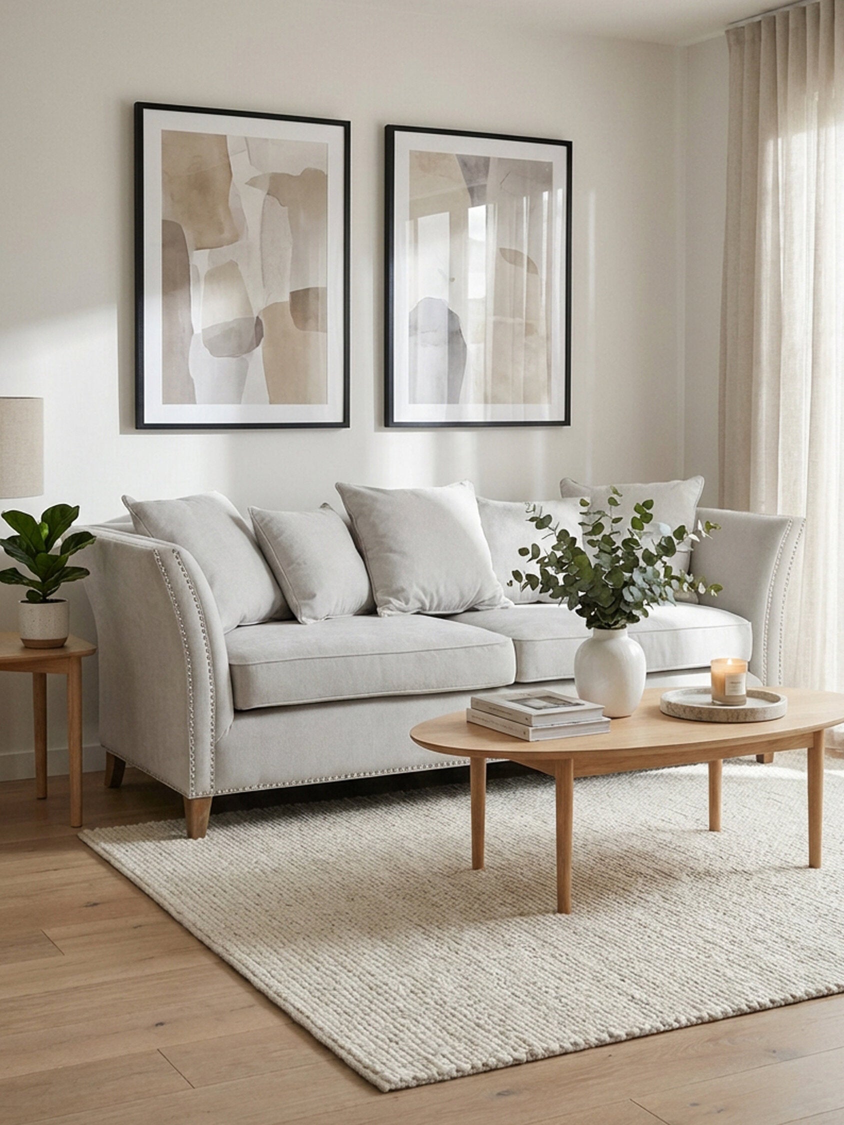 Sutton Three Seat Grey Fabric Sofa