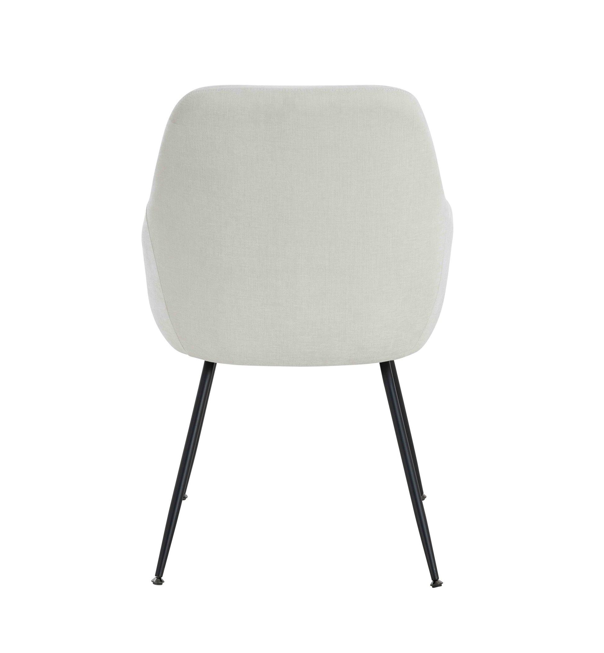 Maxwell Set of 2 Light Beige Textured Fabric Dining Chairs with Arms