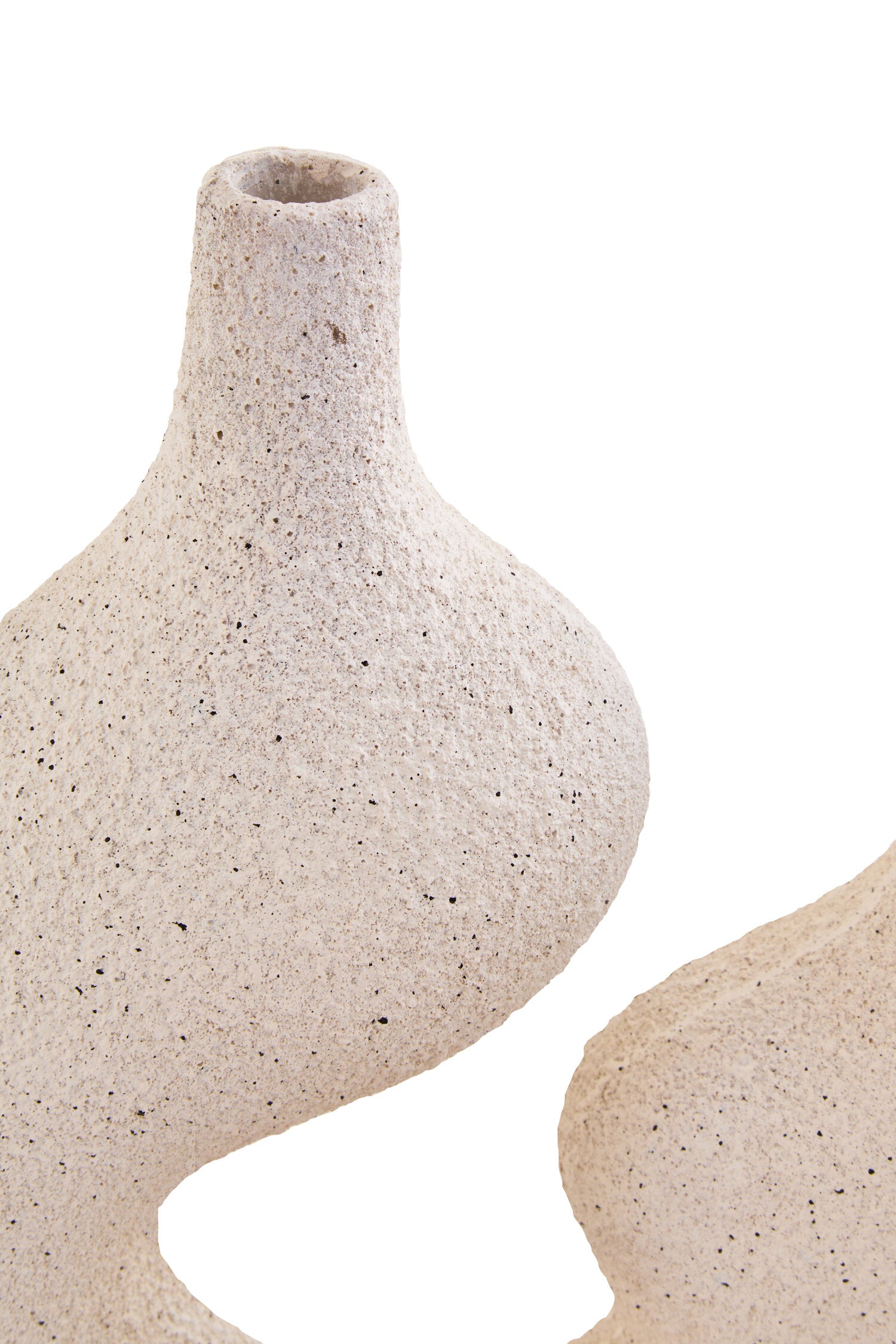 Broc Cream Textured Sculptural Vase