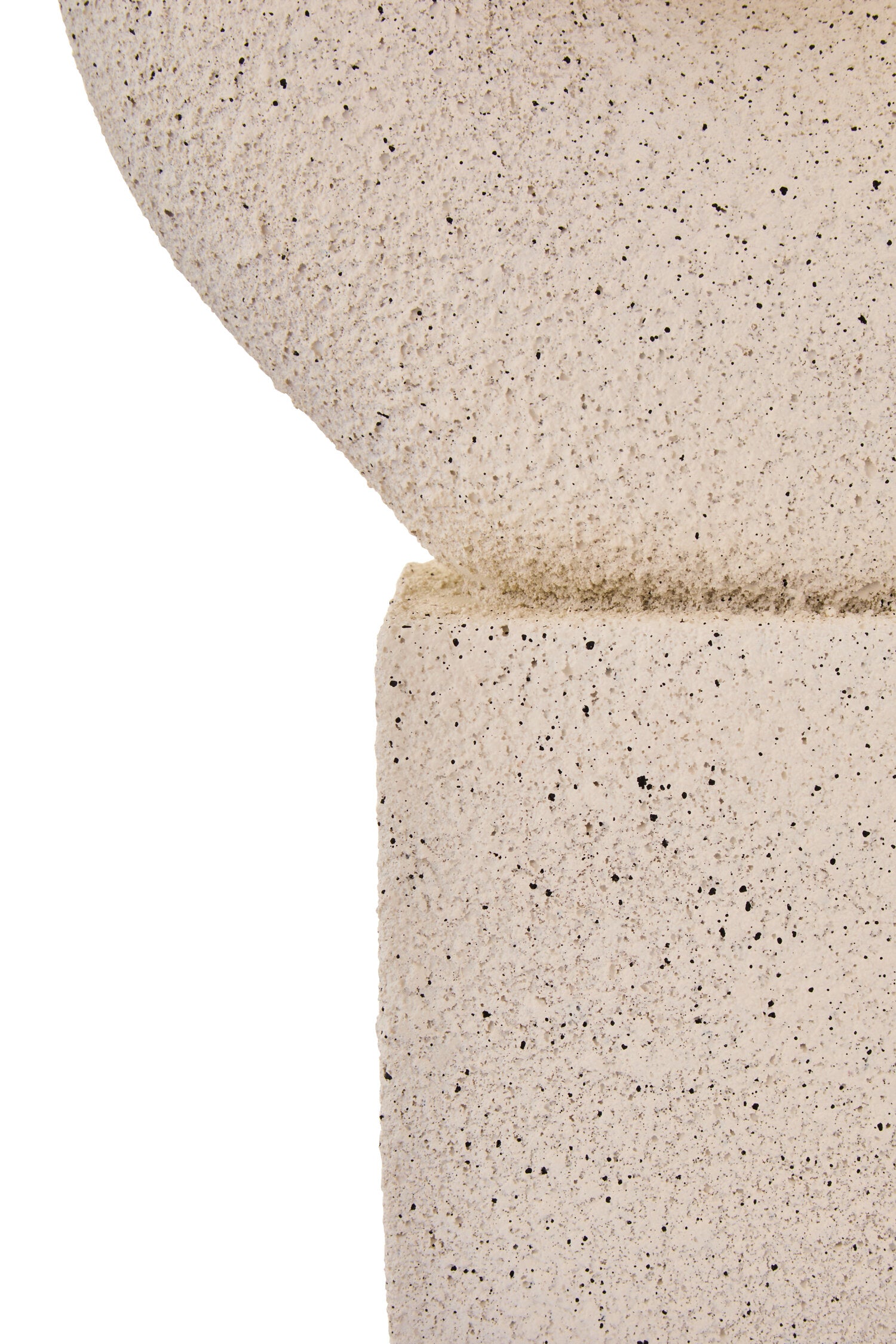 Broc Cream Textured Abstract Loop Sculpture On Pedestal