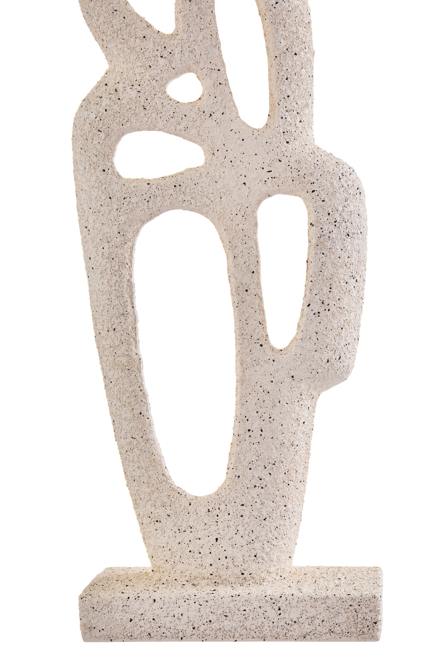 Broc Cream Textured Abstract Interlocking Sculpture