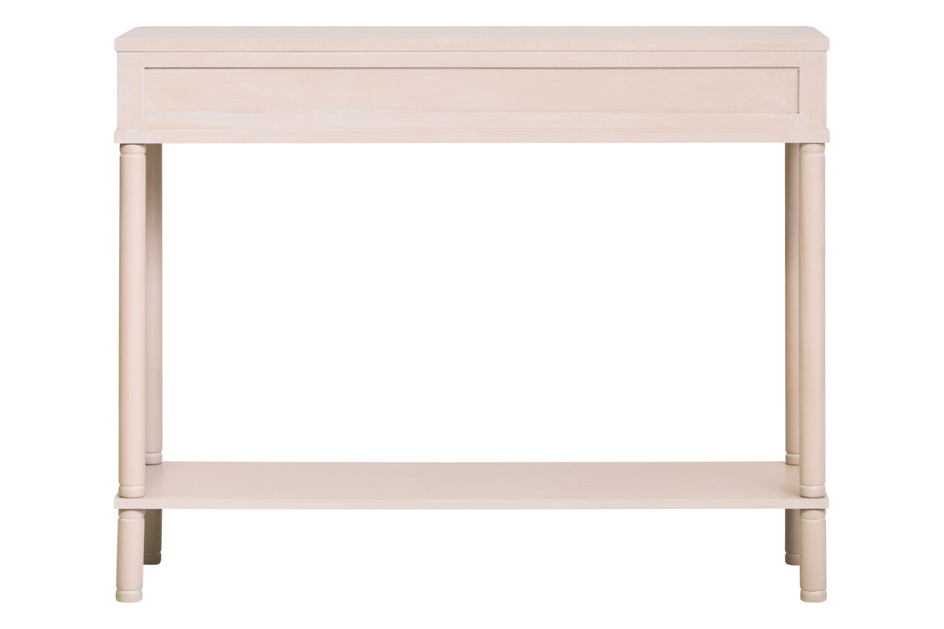 Heritage Two Drawer Reed Detail Taupe Wooden Console Table