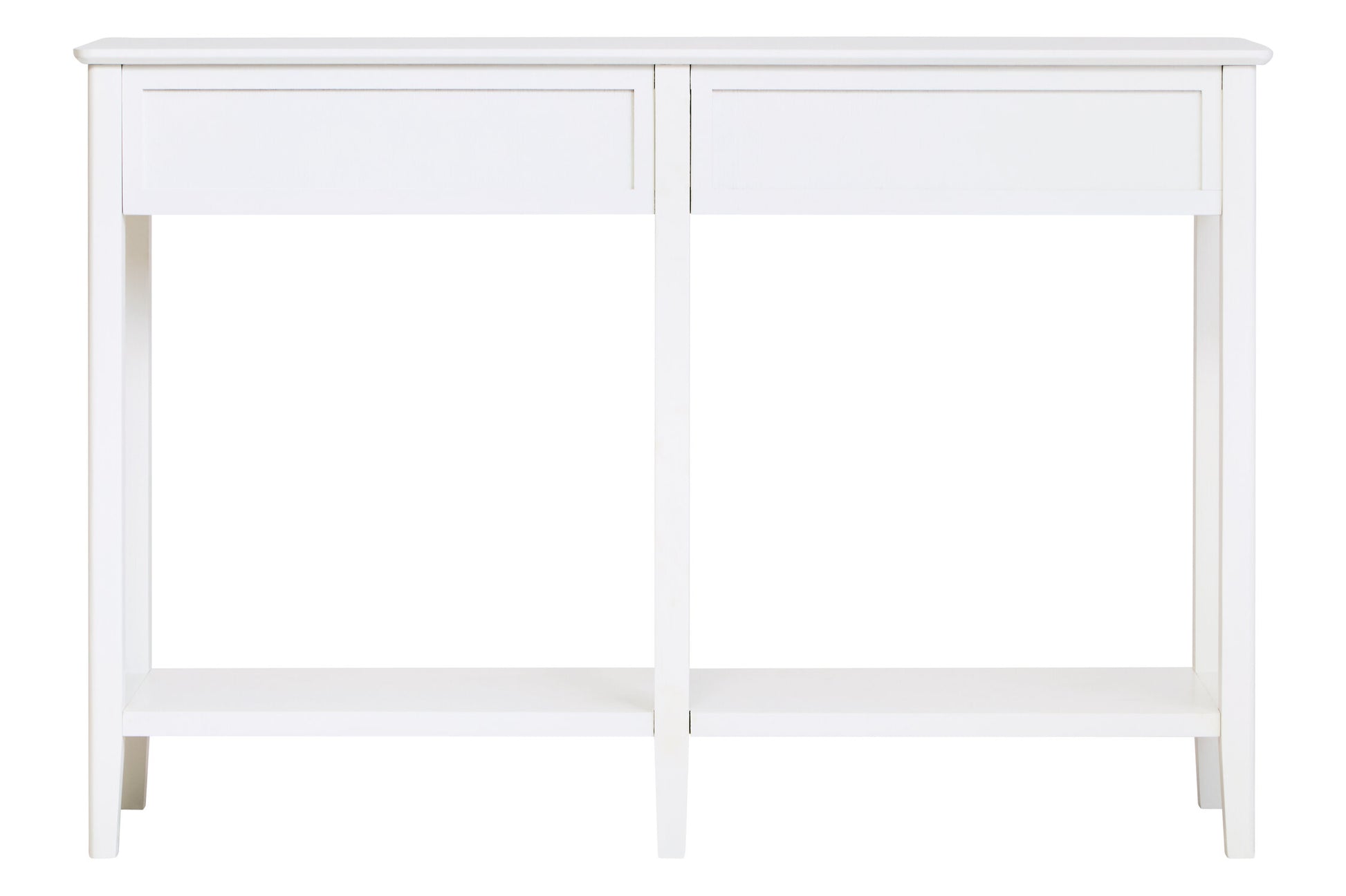 Heritage Two Drawer White Wooden Console Table
