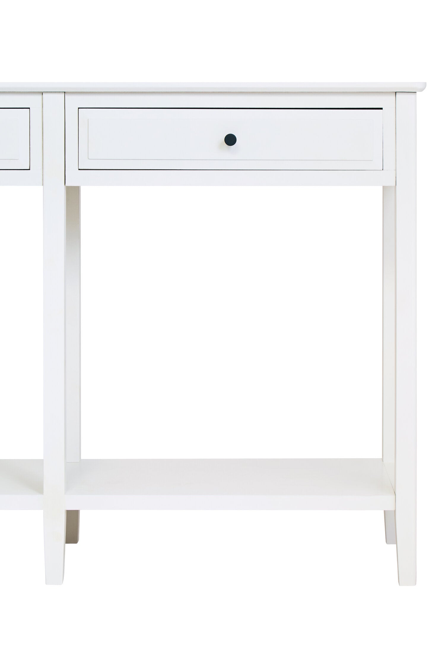 Heritage Two Drawer White Wooden Console Table