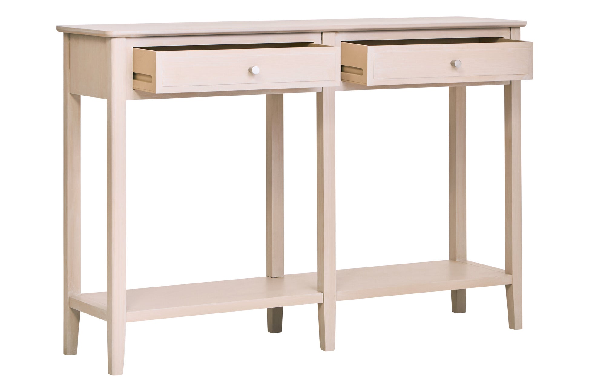 Heritage Two Drawer Taupe Wooden Console Table