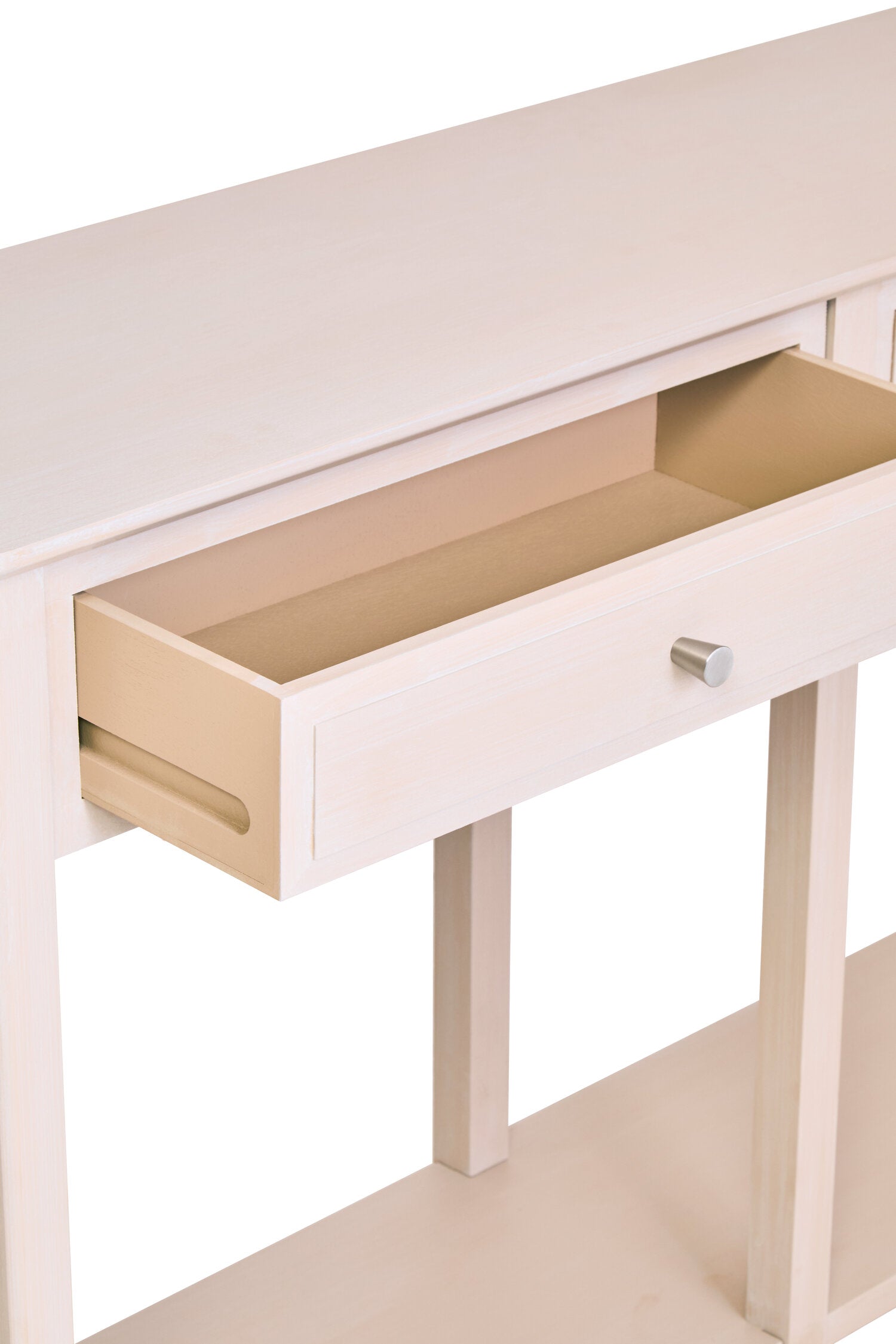 Heritage Two Drawer Taupe Wooden Console Table