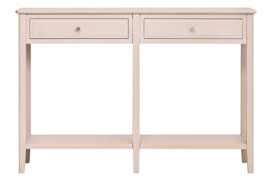 Heritage Two Drawer Taupe Wooden Console Table