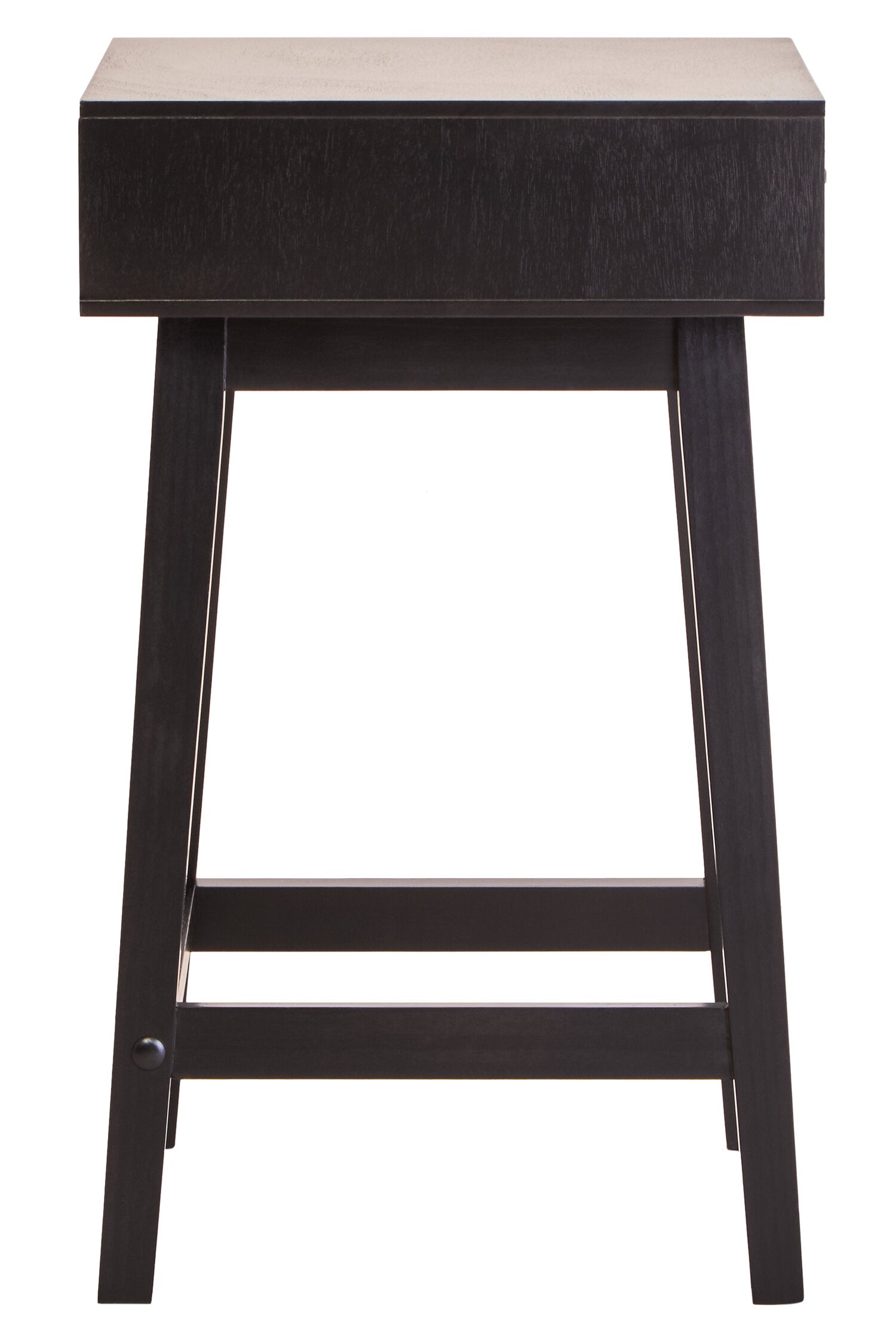 Heritage One Drawer Black Finish Wooden Side Table