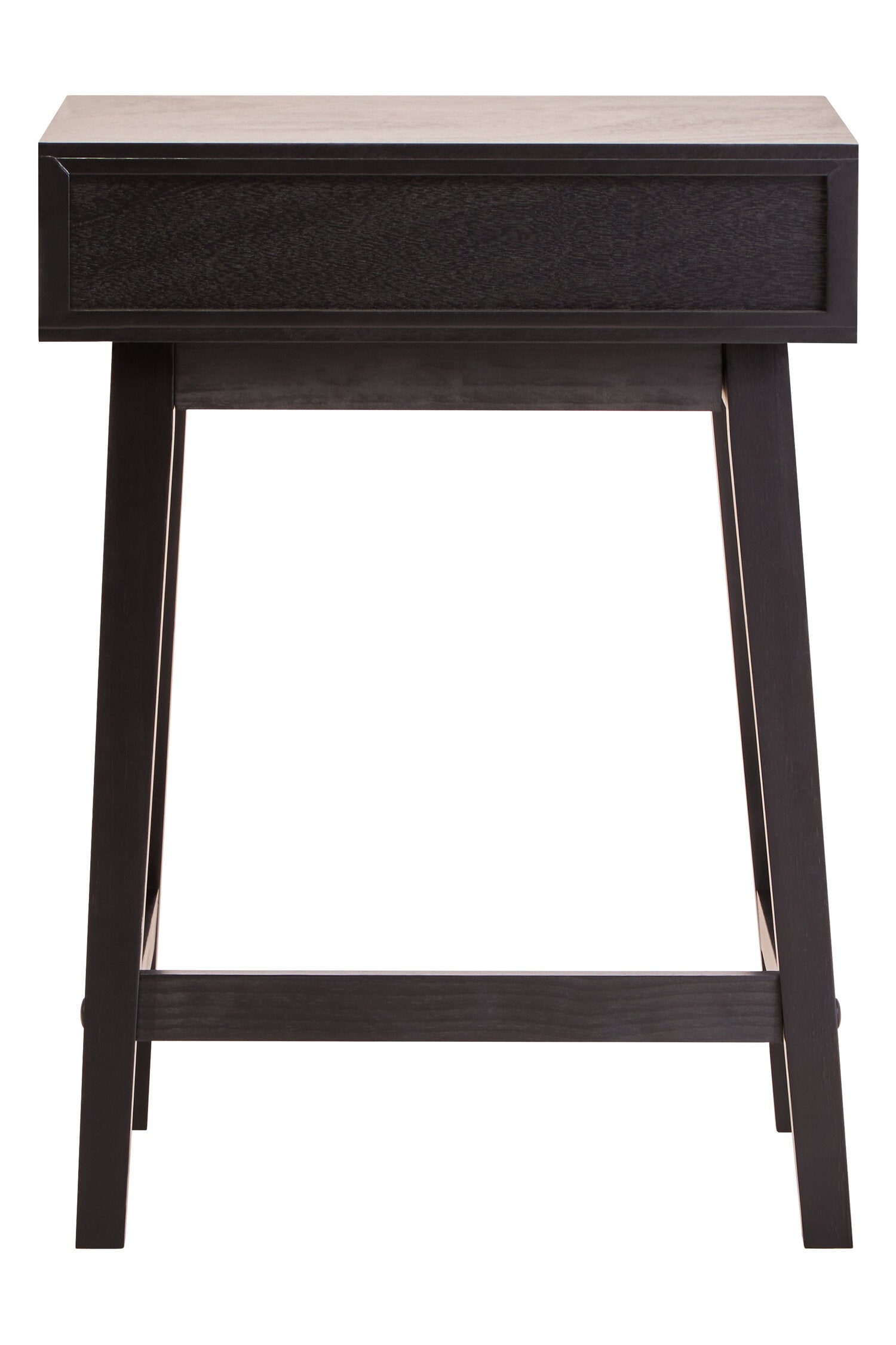 Heritage One Drawer Black Finish Wooden Side Table