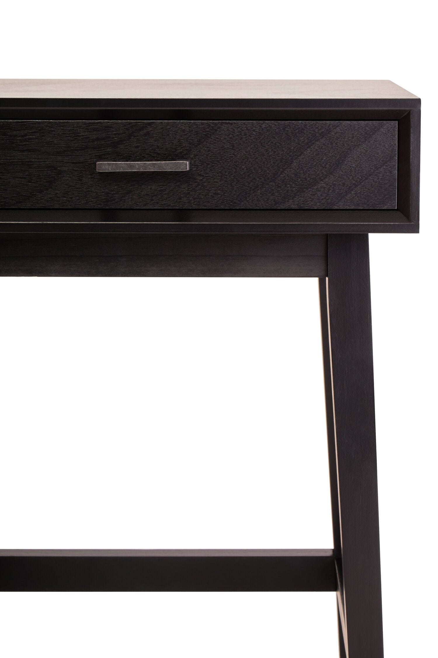 Heritage One Drawer Black Finish Wooden Side Table
