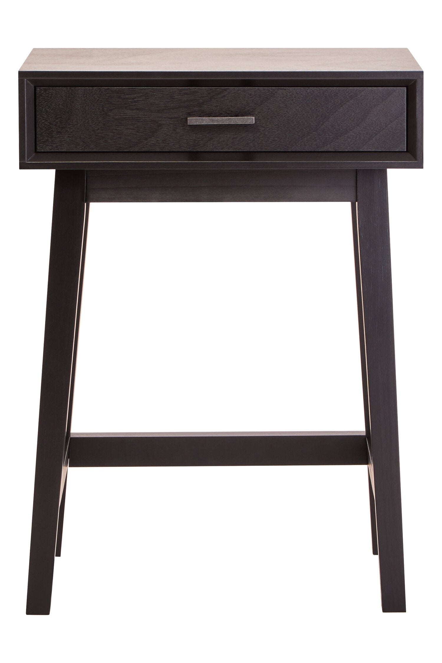 Heritage One Drawer Black Finish Wooden Side Table