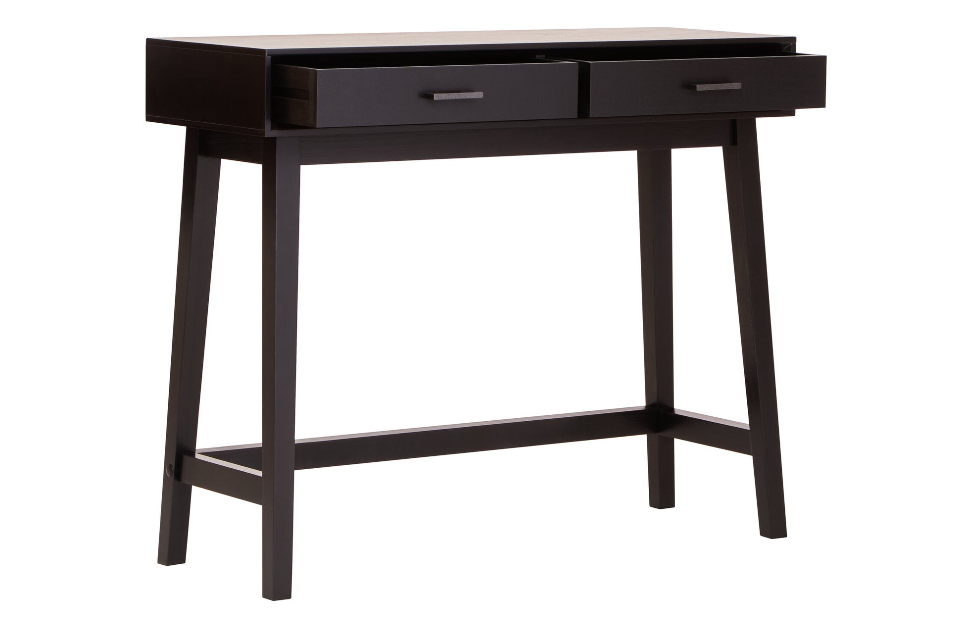 Heritage Two Drawer Black Finish Wooden Console Table
