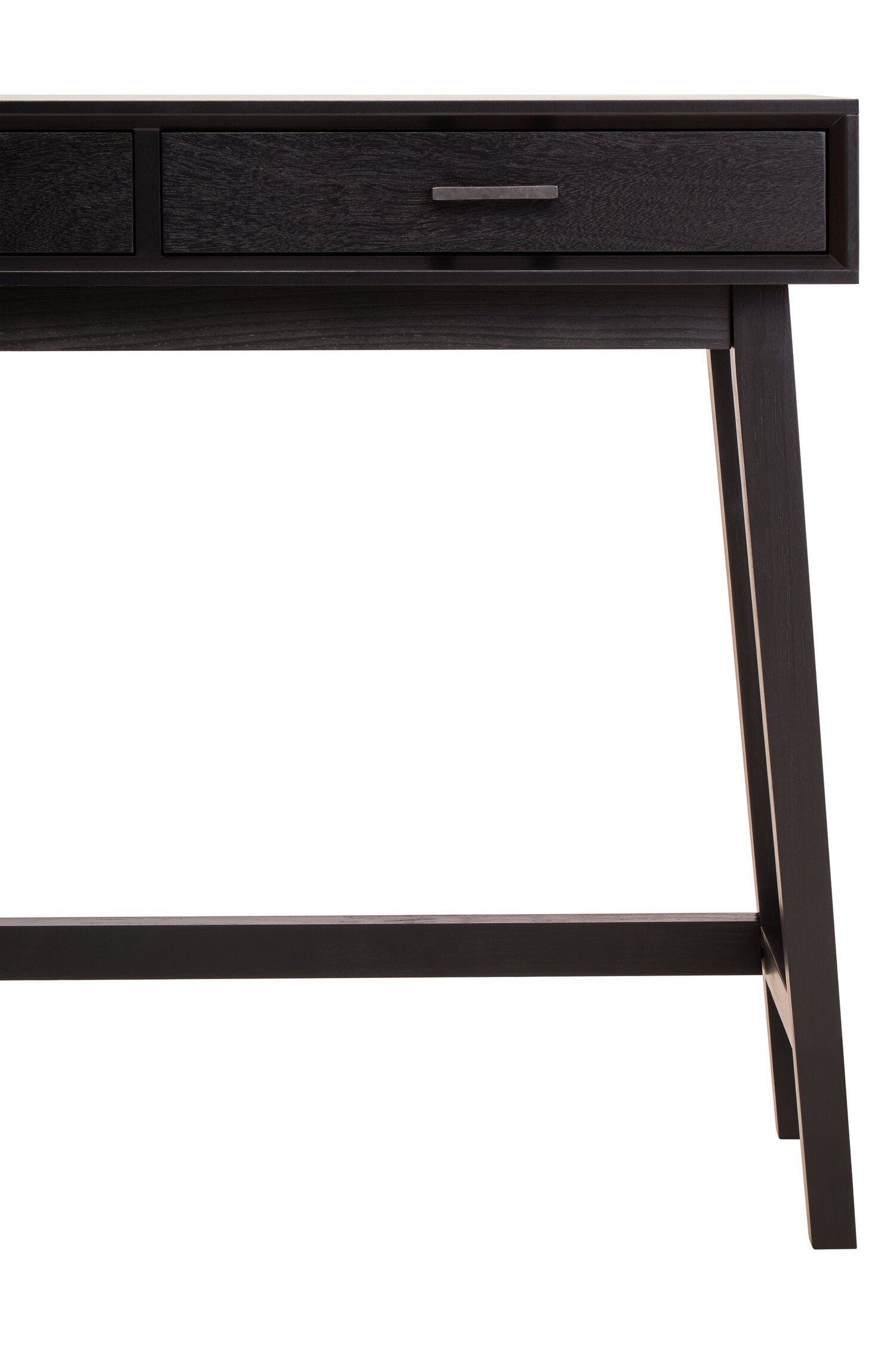 Heritage Two Drawer Black Finish Wooden Console Table
