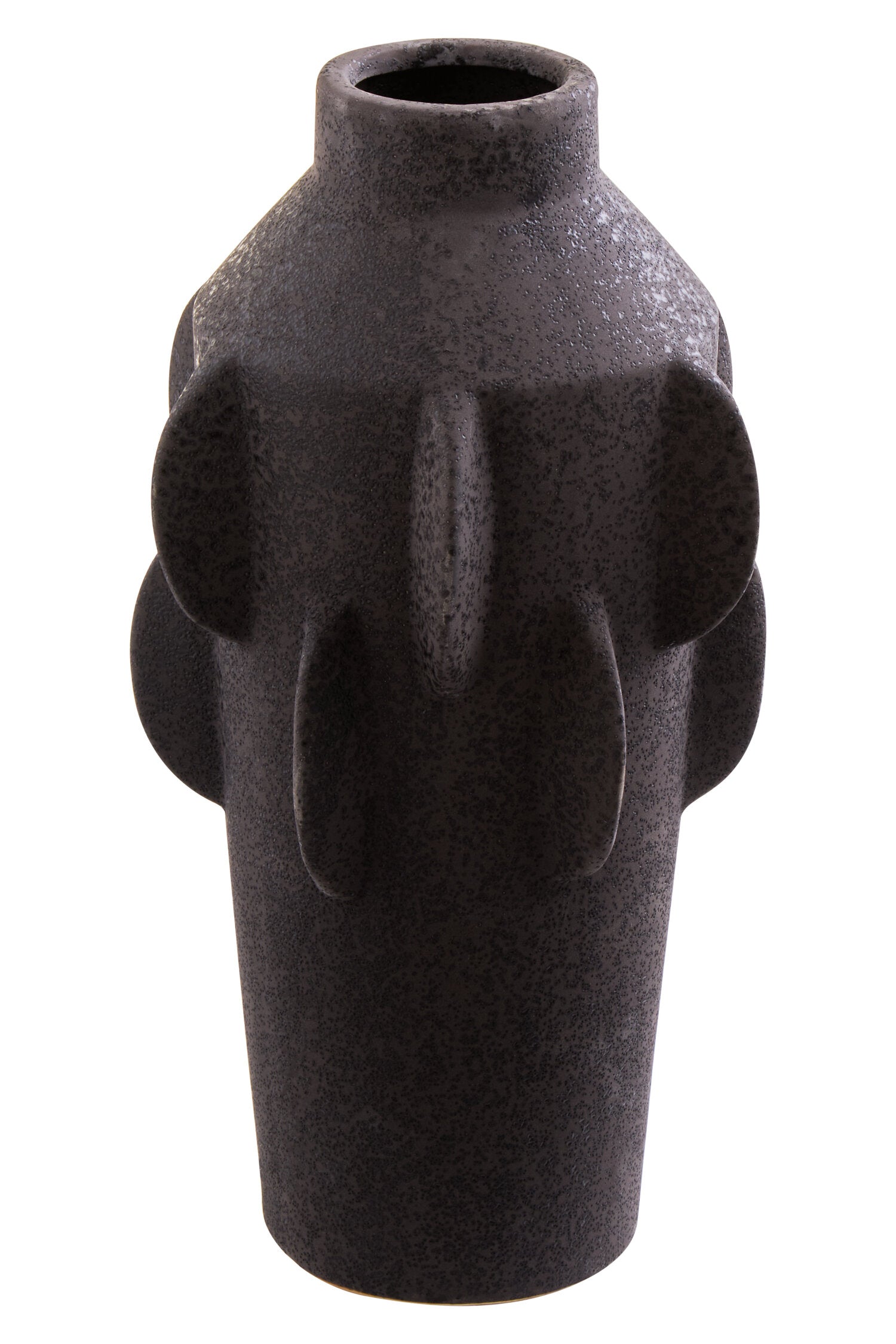 Sidra Large Black Textured Vase