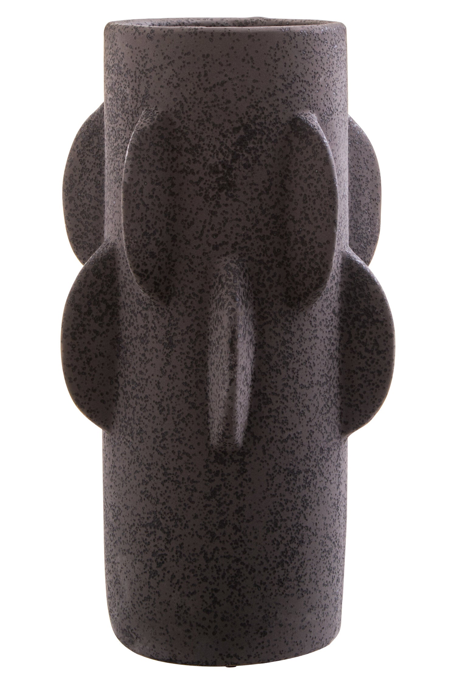 Sidra Small Black Textured Vase