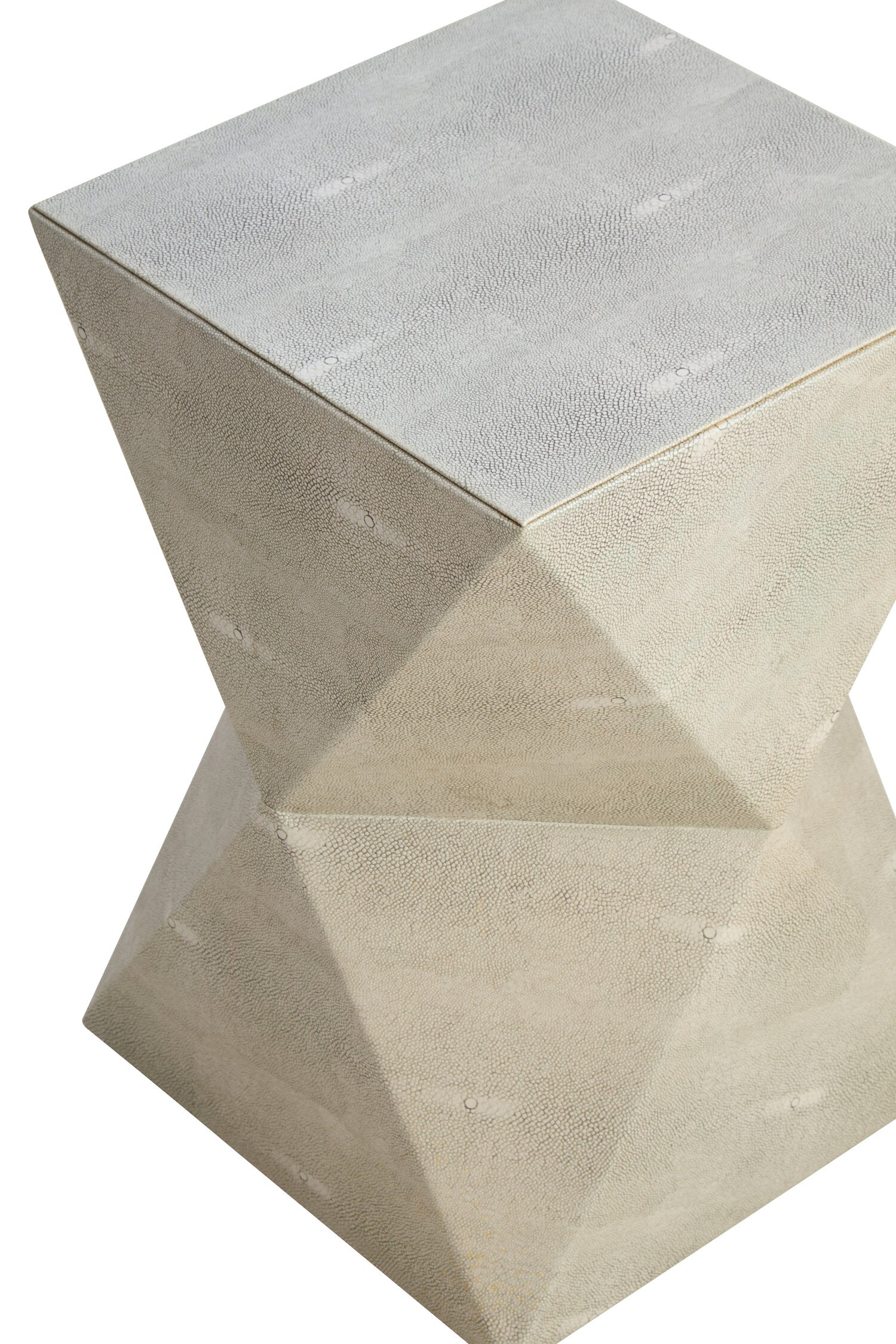Cardona Grey Shagreen Effect Side Table